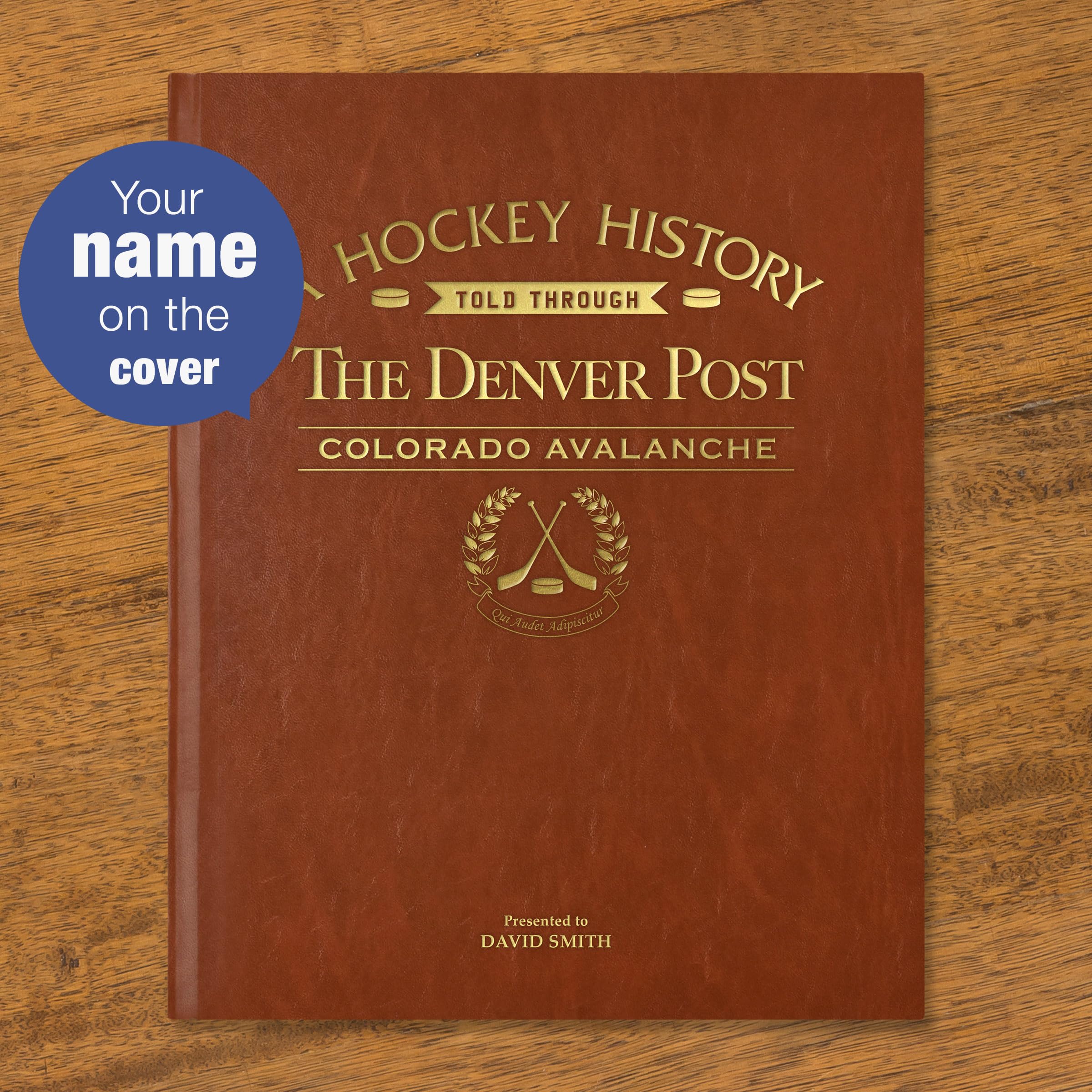 Personalized NHL Ice Hockey History Book - A3 Large Deluxe Hardcover with Gold Embossed Name - Unique Keepsake Gift for Hockey Fans - Perfect for Anniversaries, Birthdays & Sports Memorabilia Collections