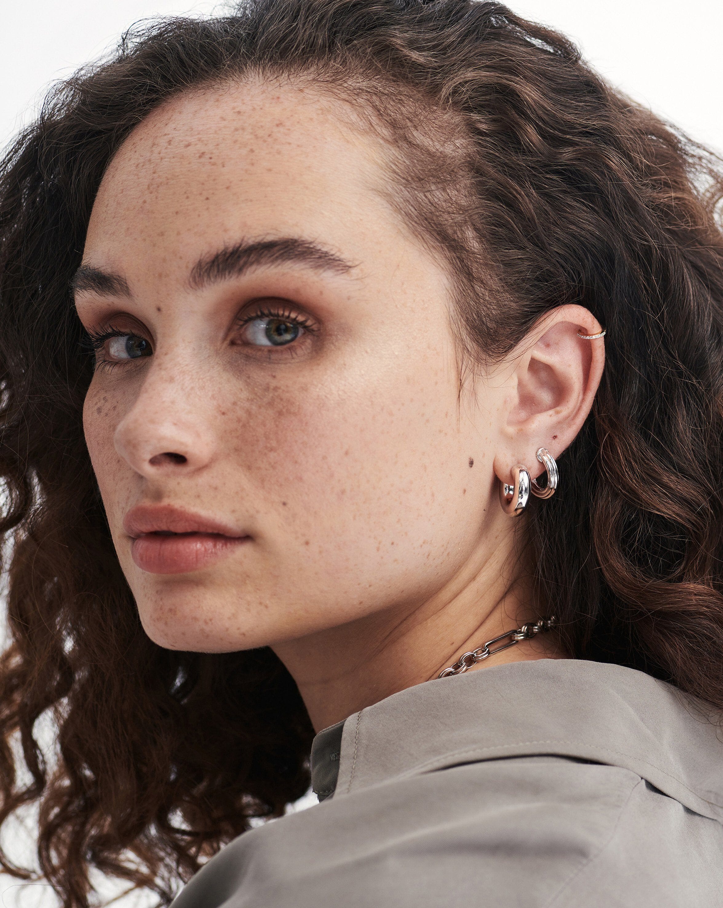 Small Ridge Hoop Earrings for Women - Minimalist Gold Plated Dainty Hoops - Perfect for Everyday Wear, Office & Date Night