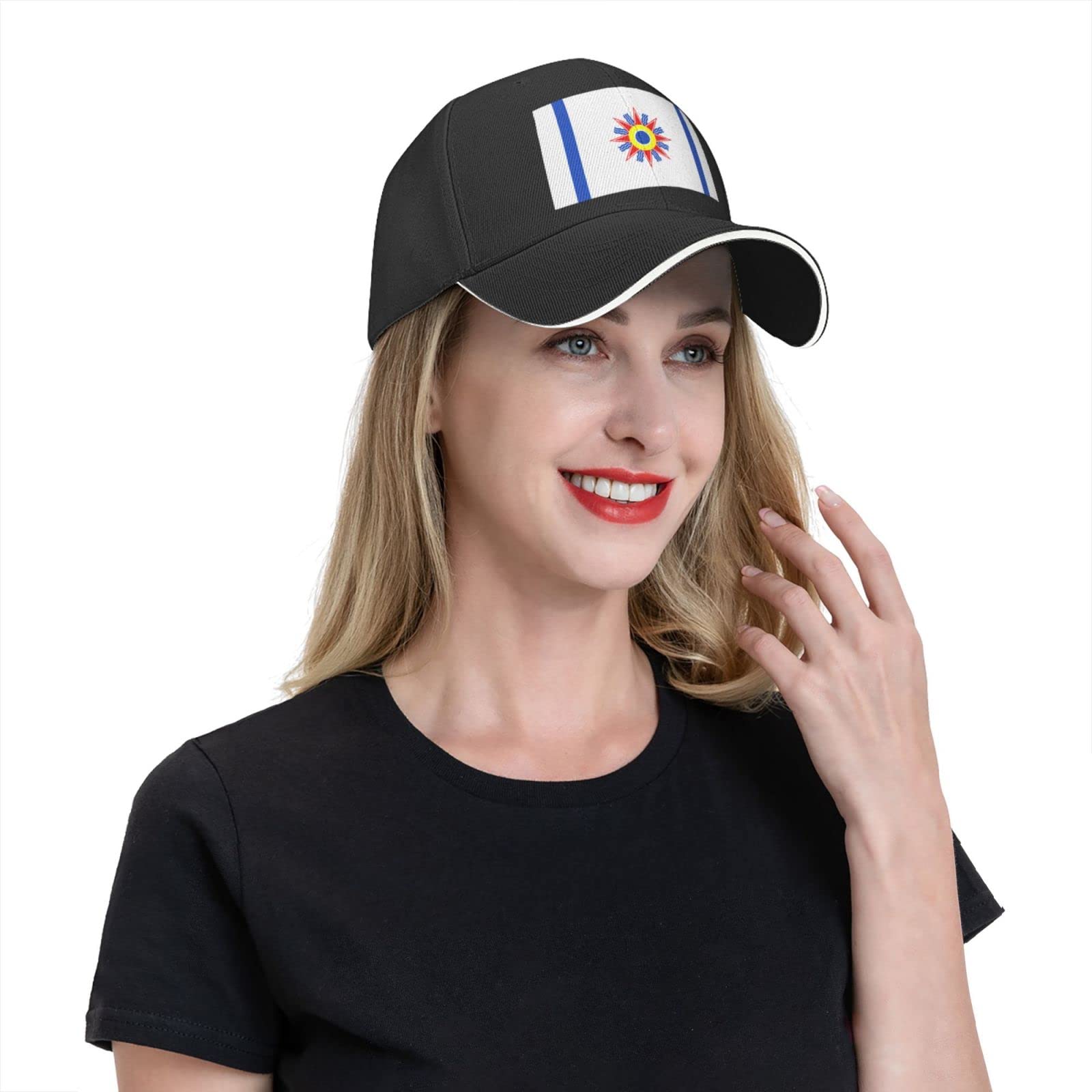 Chaldean Flag Baseball Cap - Adjustable Trucker Hat for Golf, Outdoor & Casual Wear - Custom Black Embroidered Design