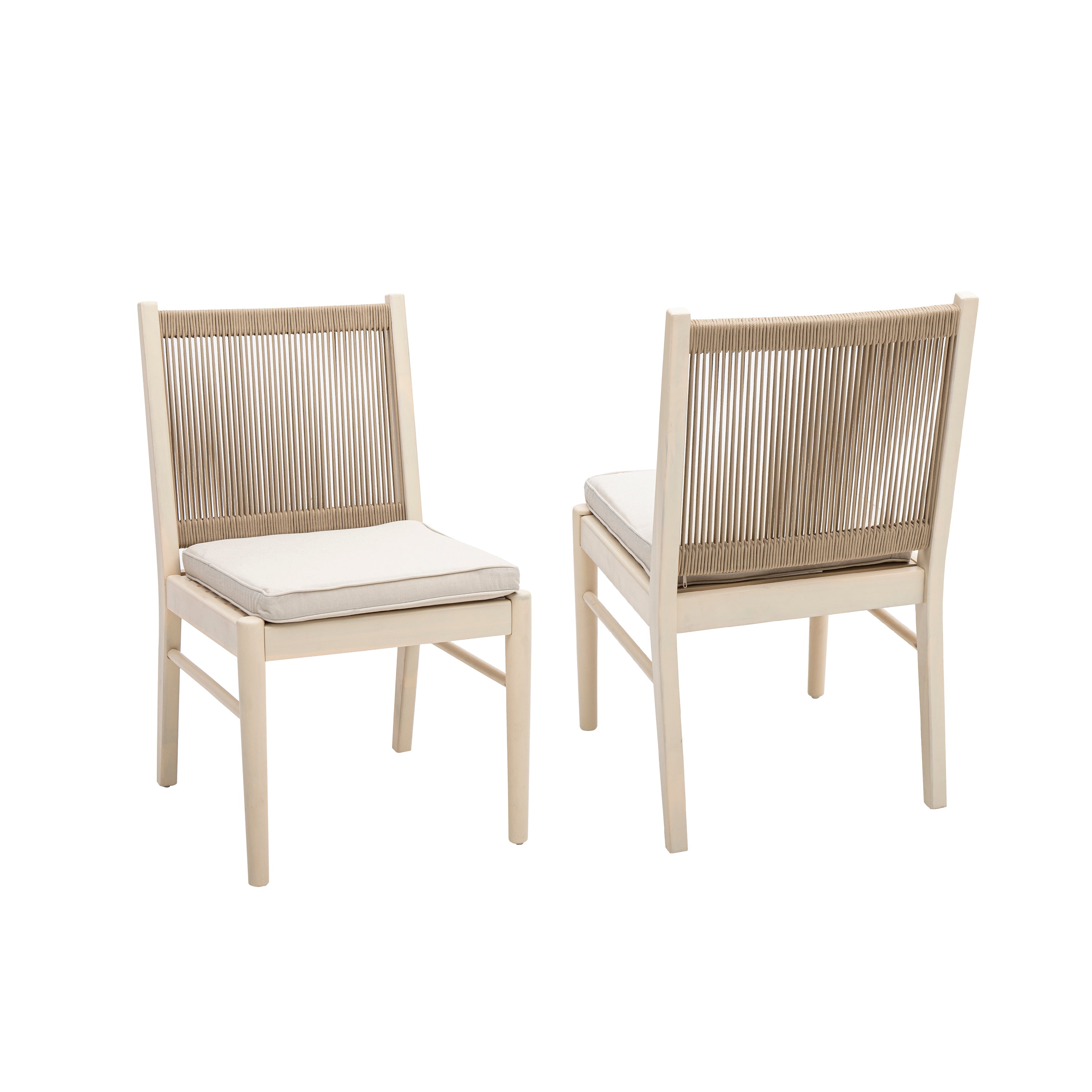 CORDOBA KD Dining Chair Set of 2 - Modern Wooden Kitchen Chairs with Upholstered Seat - Perfect for Dining Room, Kitchen, and Breakfast Nook