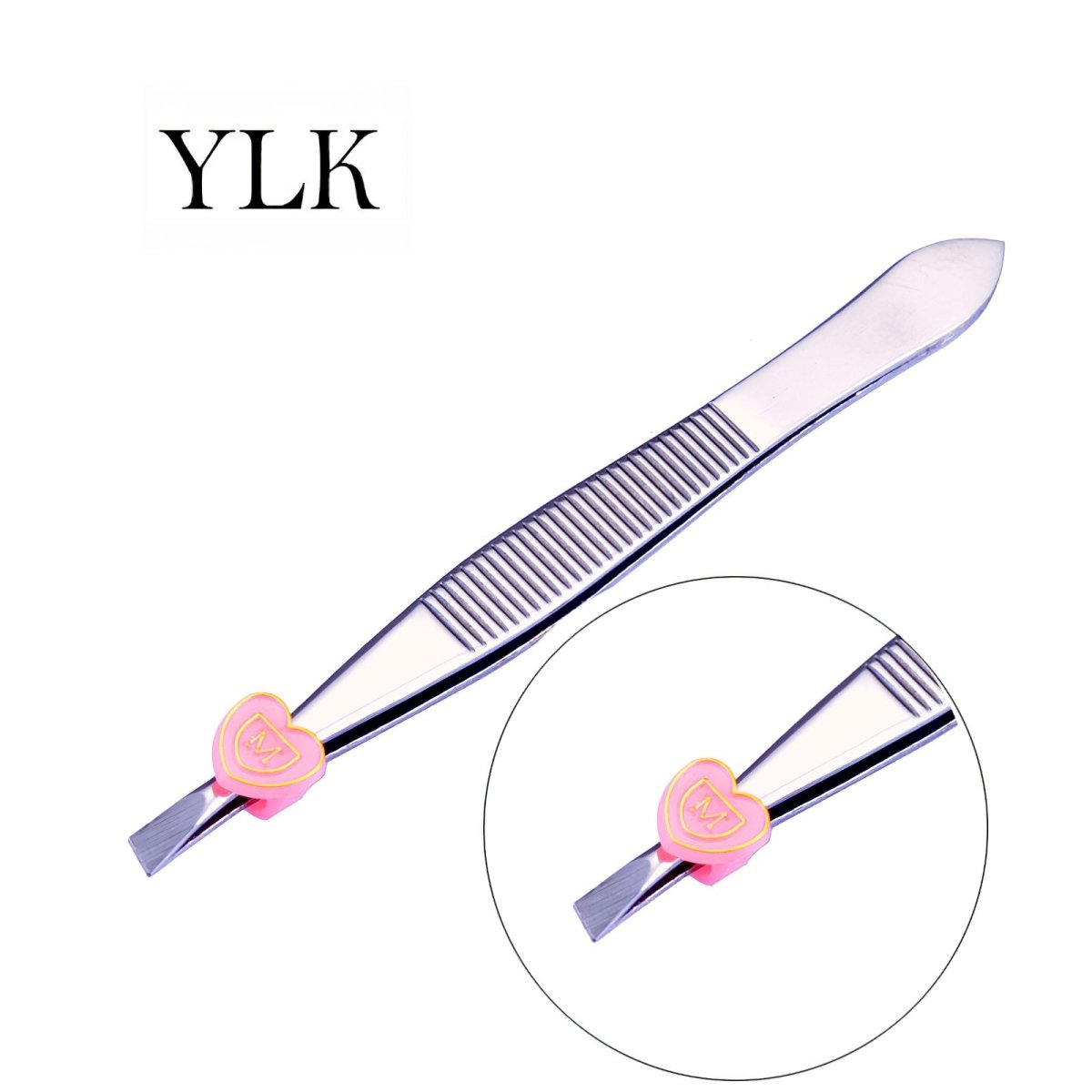 Premium Stainless Steel Facial Hair & Eyebrow Tweezers - Slant Tip for Precise Grooming - Perfect for Eyebrows, Chin, Upper Lip & Unwanted Facial Hair Removal at Home or Salon