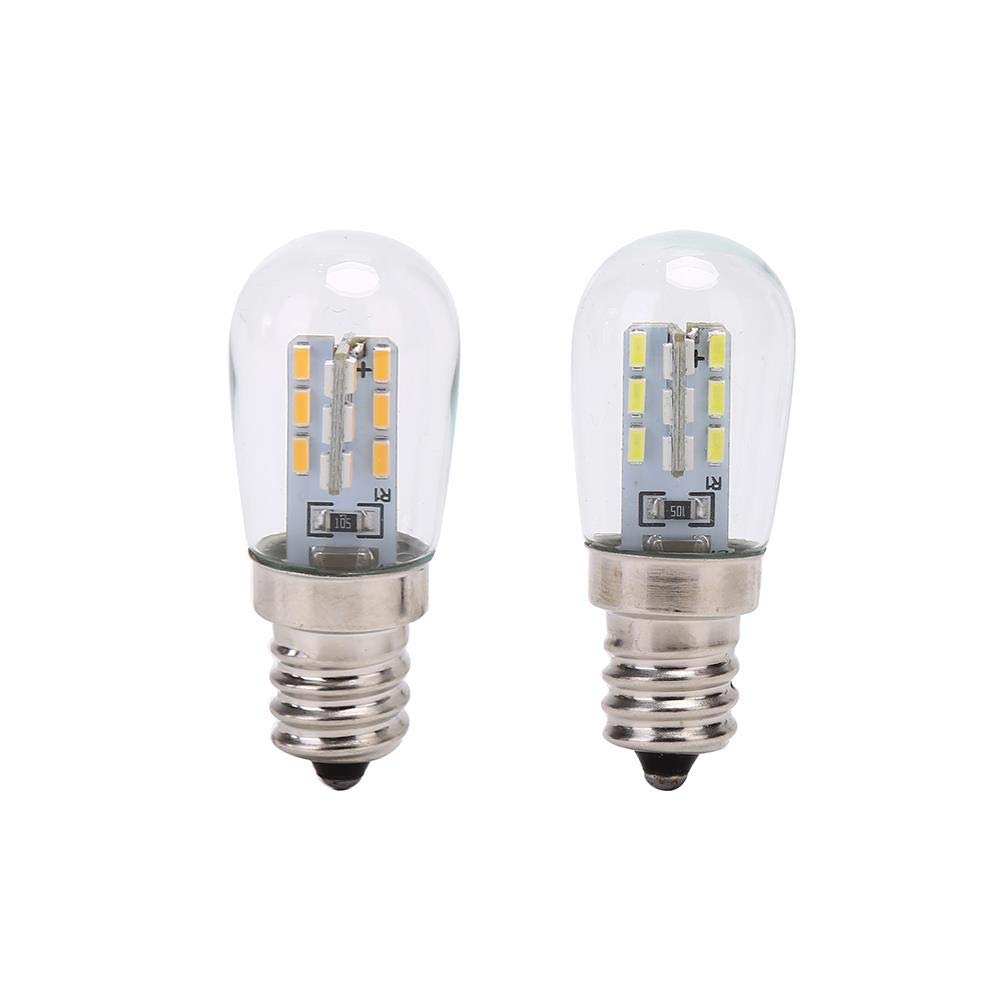 E12 LED Light Bulb 220V - High Brightness Warm White Glass Shade Bulb for Sewing Machine, Refrigerator, Chandelier & Home Decor Lighting