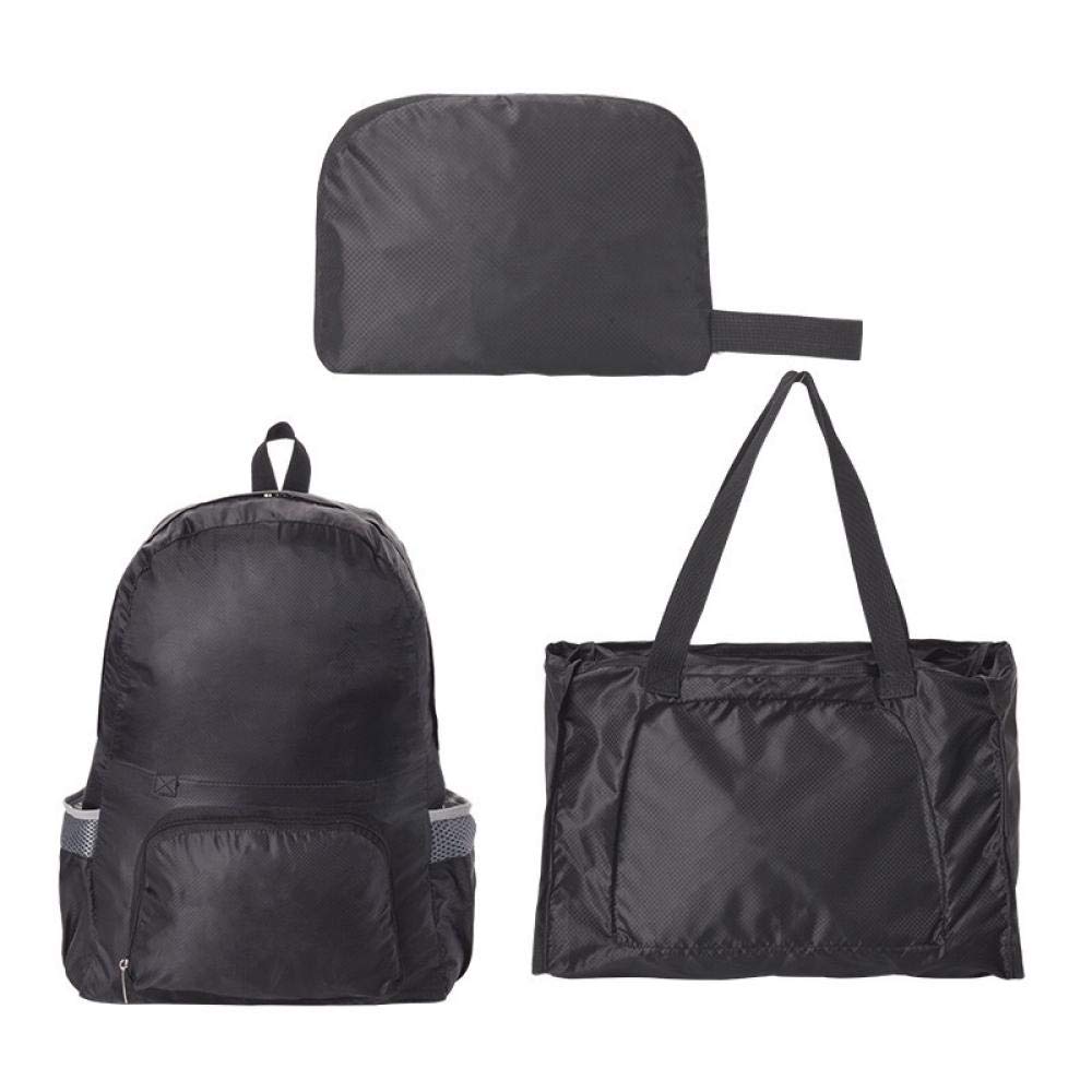 Large Capacity Foldable Travel Backpack - Lightweight Multifunctional Carry-On Backpack for Hiking, Camping & Daily Use - Black
