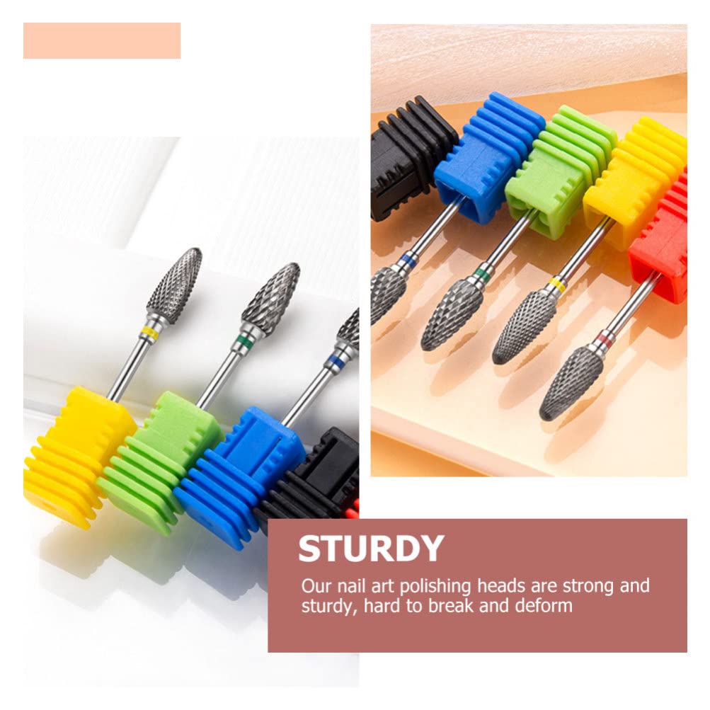 Lurrose Professional Electric Nail Drill Bits Set - Metal Manicure Grinding Tips for Nail Polisher & Drill Machine | Safe Salon & Home Nail Care Accessories for Acrylic, Gel & Natural Nails