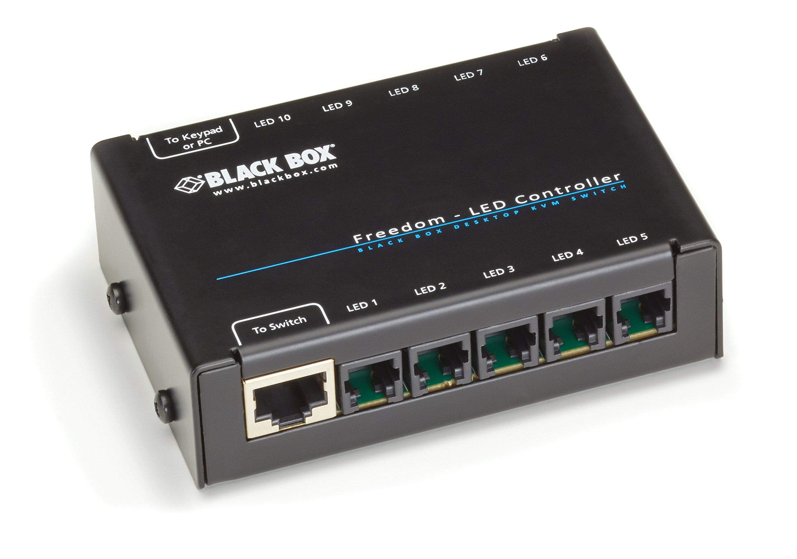 Freedom KVM Switch Compatible Black Box LED Monitor Identification Kit - Easy Setup for Multi-Monitor Workstations & Server Rooms