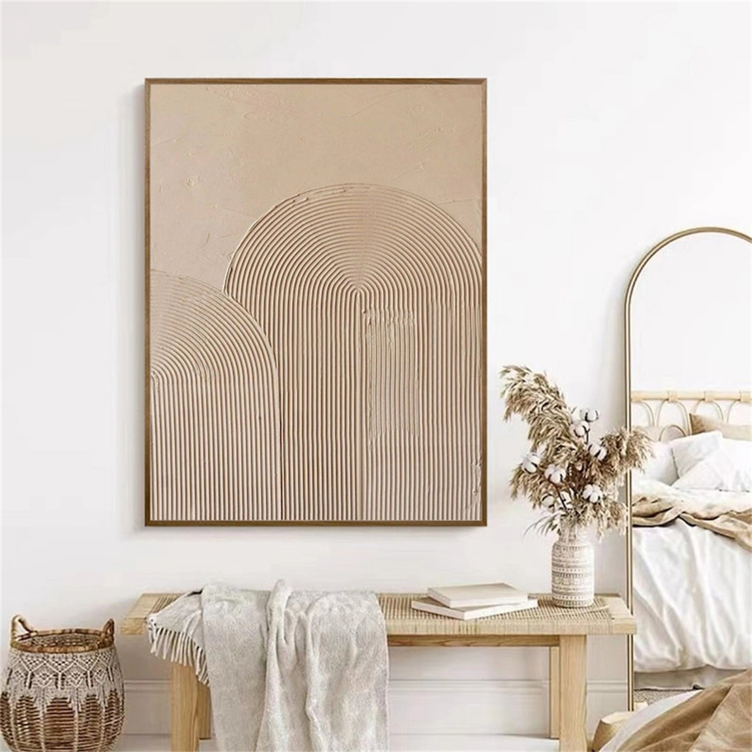 Beige & Brown Abstract Wall Art Print #BB073 - Modern Home Decor for Living Room, Bedroom & Office