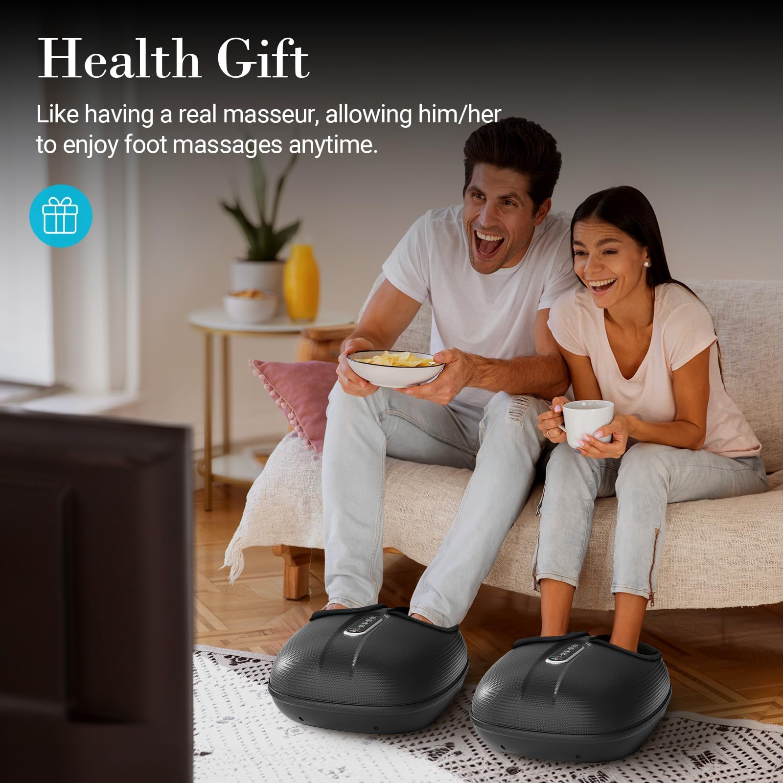 2025 Upgraded Shiatsu Foot Massager with Heat & Remote Control - FSA HSA Eligible Deep Kneading Compression Massage for Neuropathy, Plantar Fasciitis Relief - Perfect Gift for Men - Use at Home/Office for Relaxation & Pain Relief