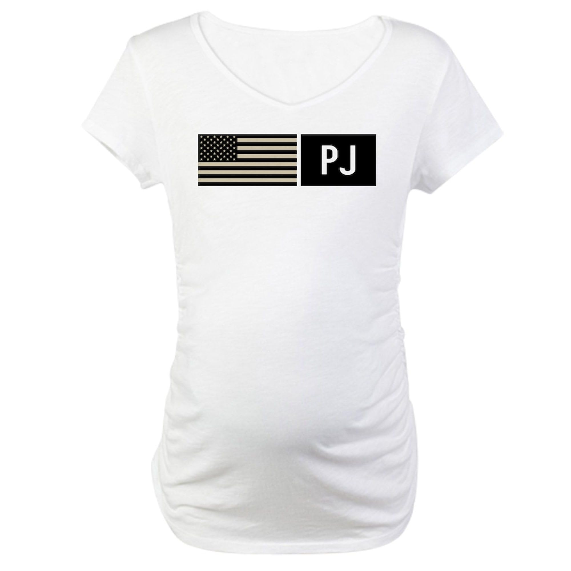 U.S. Air Force Maternity T-Shirt for Women - Stretchy Ruched Side Design - Perfect for Pregnancy, Military Apparel & Patriotic Outfits