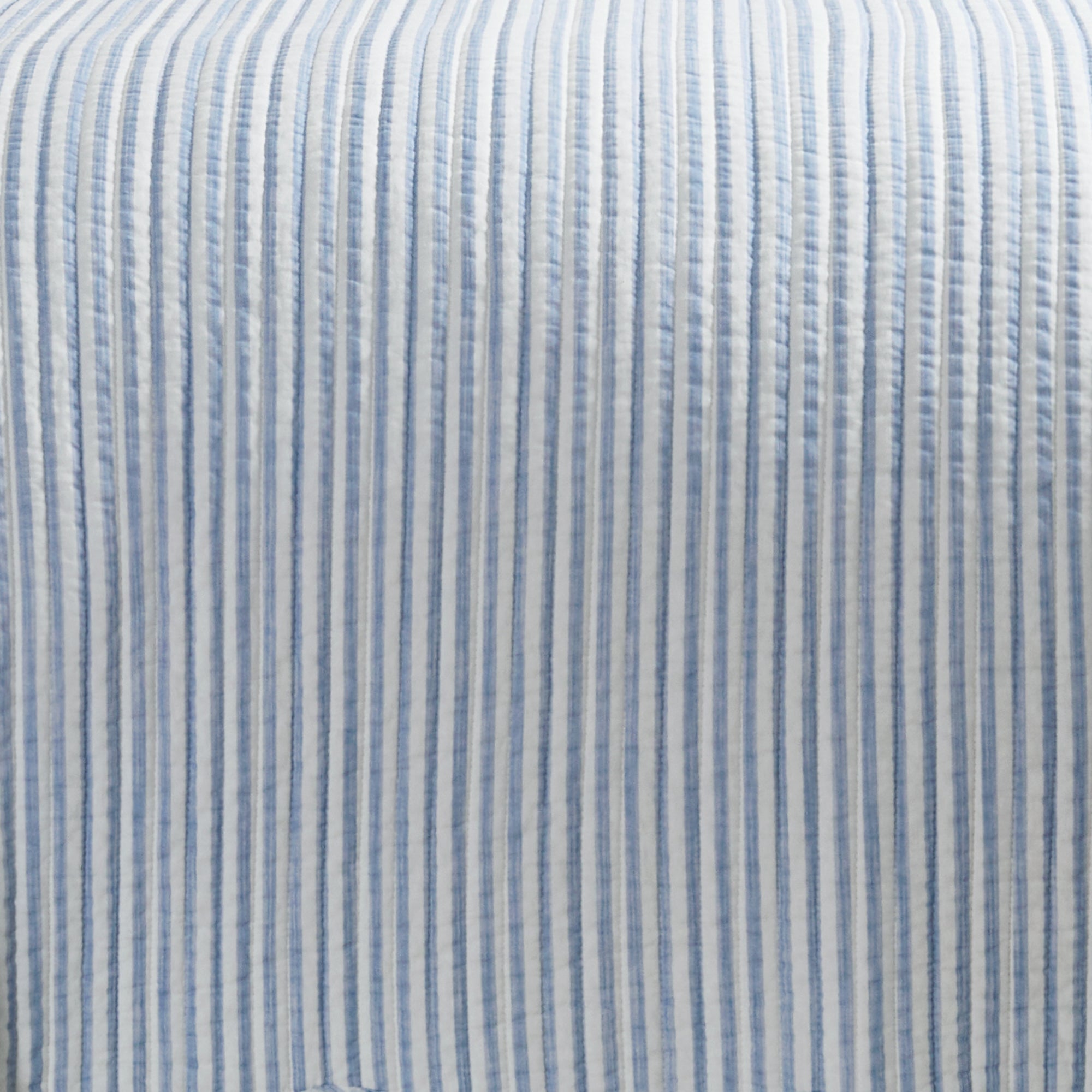 Martha Stripe Blue Dorm Quilt Set - Soft & Cozy Twin Size Bedding for College Students - Perfect for Dorm Rooms, Guest Beds & Sleepovers