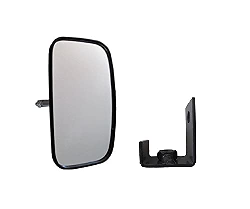 Universal Rear View Mirror with Bracket - Compatible with Forklifts, Heavy Equipment, Golf Carts, Lawn Mowers & Tractors - Truck Mirror Replacement Part 58720-26600-71 - Enhances Safety & Visibility for Industrial & Agricultural Vehicles