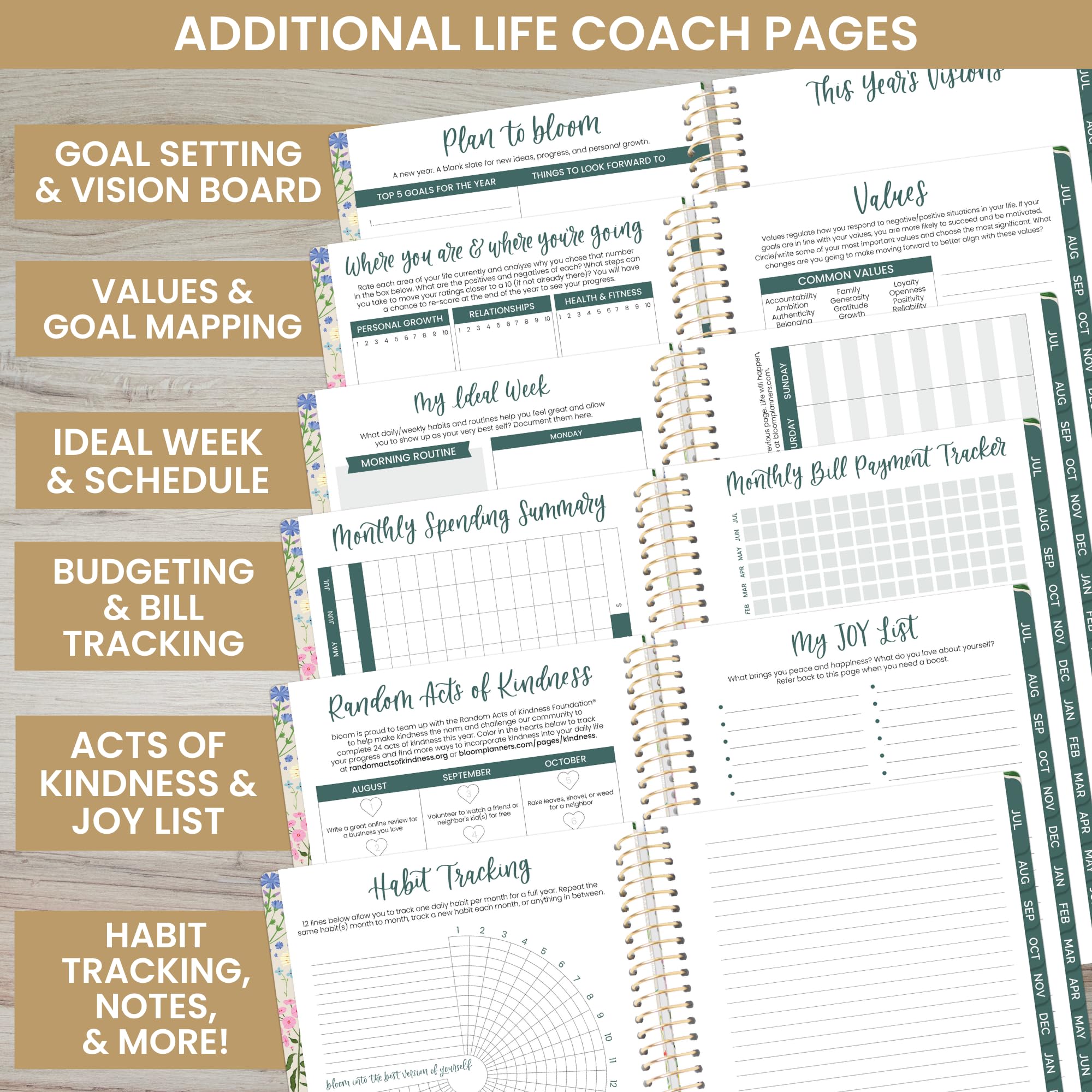 Bloom 2024-2025 Academic Planner (July 2024-July 2025) - 5.5