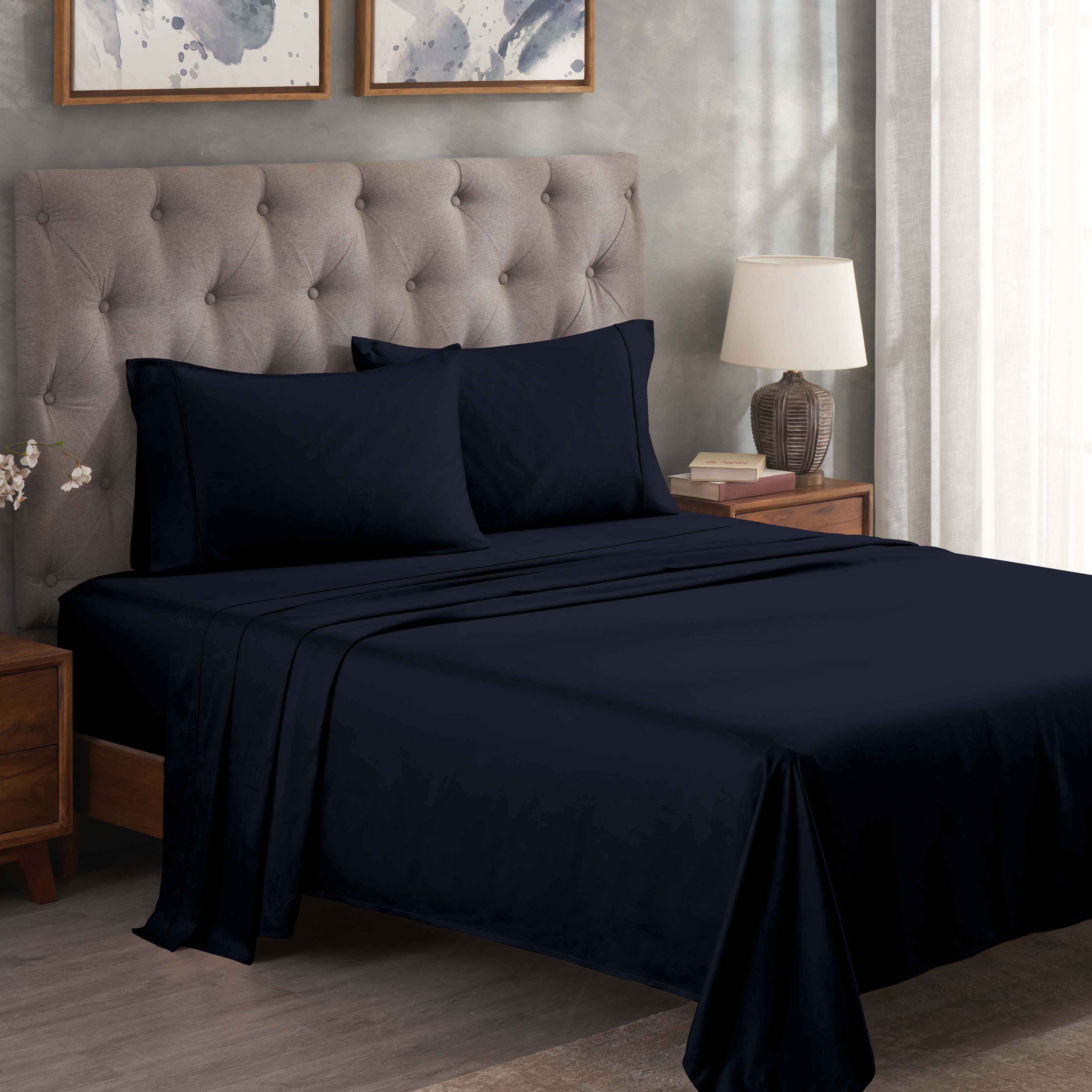 Premium 300 Thread Count Egyptian Cotton Bed Sheet Set - Soft, Breathable & Durable for Ultimate Comfort - Perfect for Luxury Bedrooms & Hotels