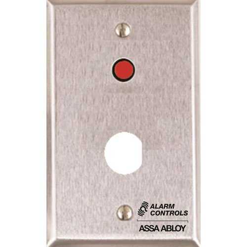Alarm Controls RP 07 Stainless Steel Remote Wall Plate with D Hole for Ace Lock - 1/4