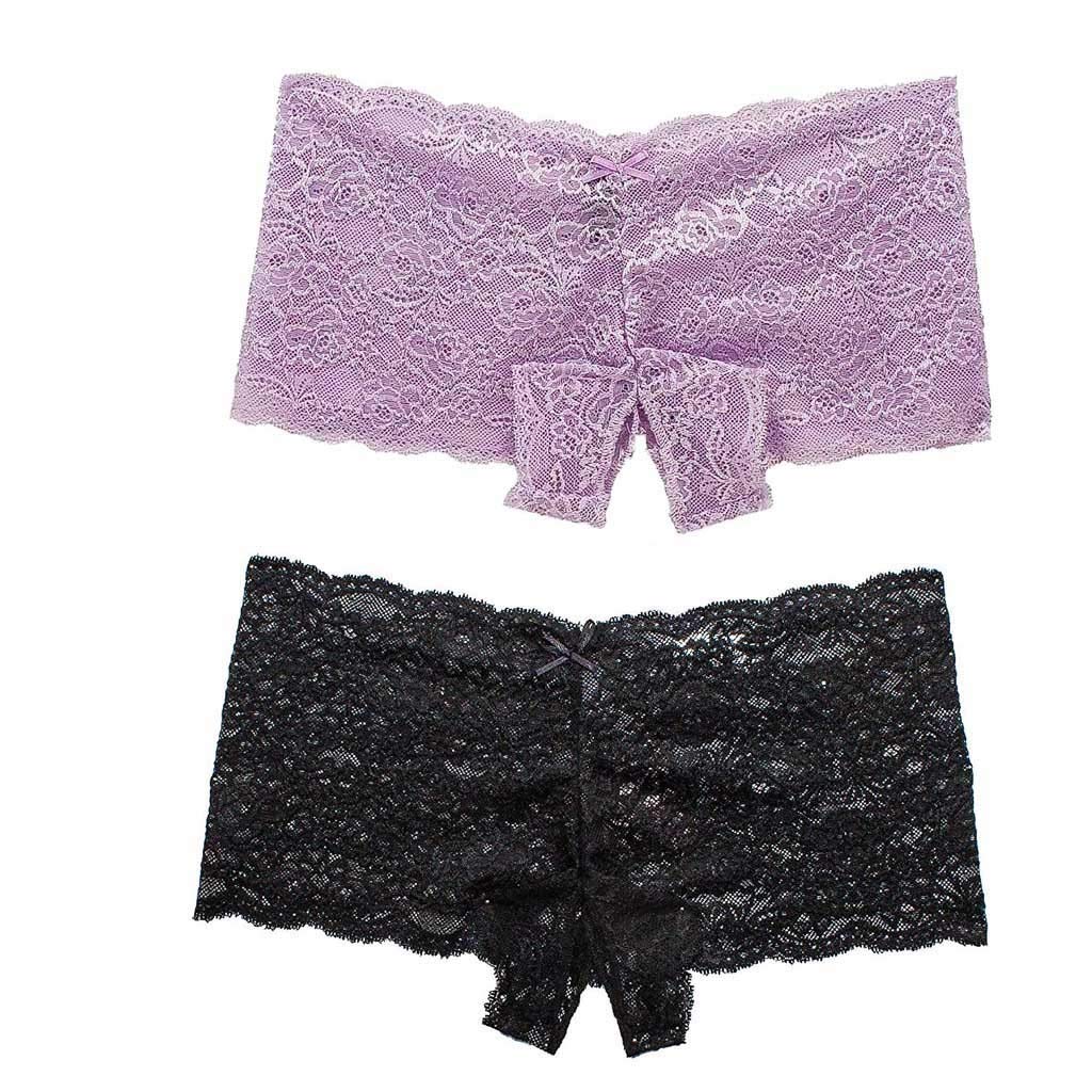 Sexy Lace Lingerie Set for Women - 2PC Long Underwear with Bowknot Design, Plus Size Comfortable Panties    Perfect for Valentine's Day, Romantic Nights, Boudoir Photography, and Special Occasions