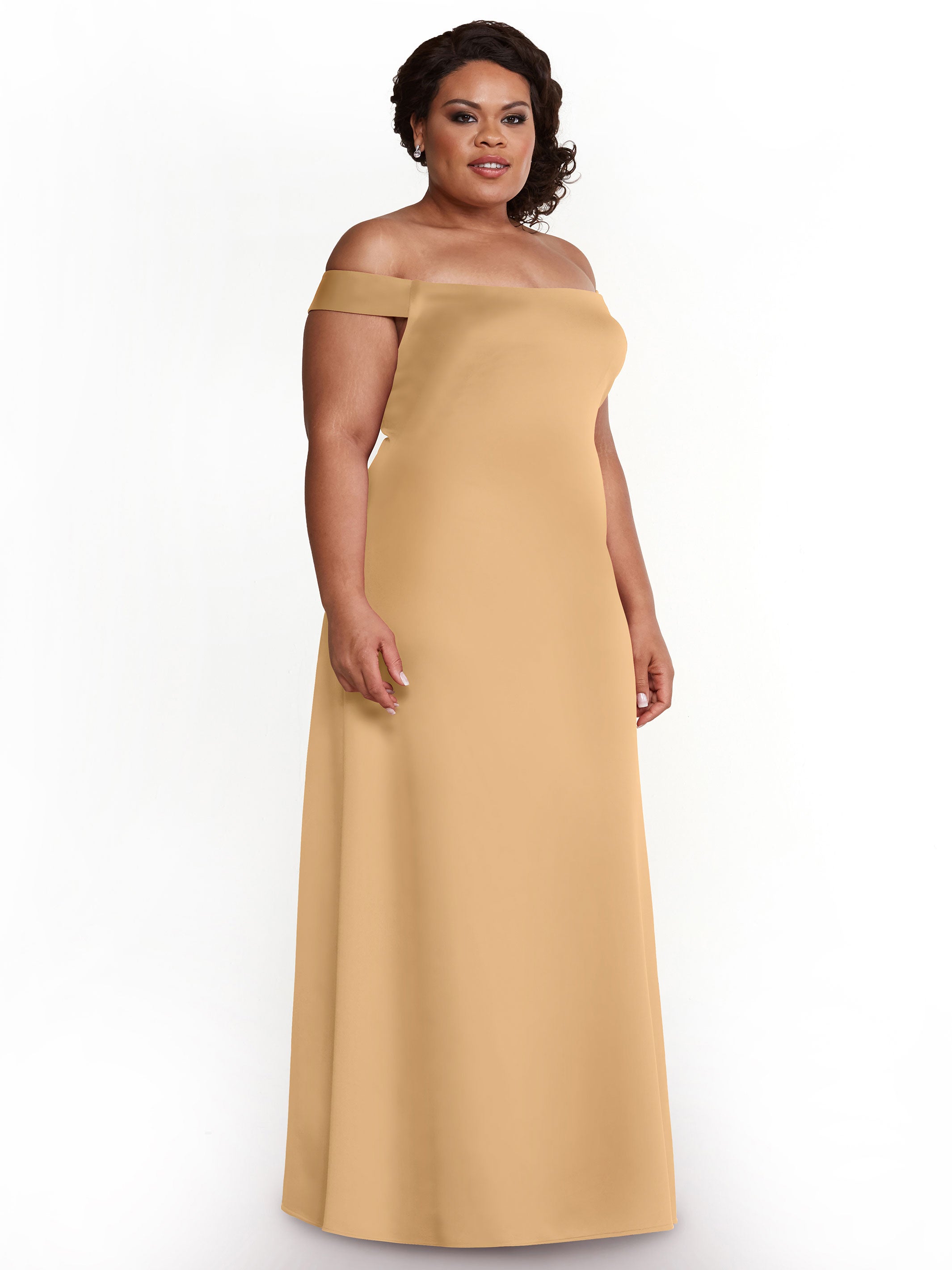 Elegant Off The Shoulder Sheath Bridesmaid Dress - Double Knit Fabric for Weddings, Parties & Formal Events