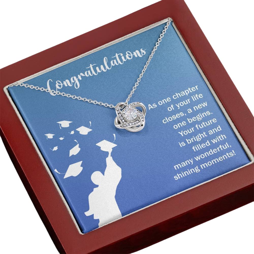 Love Knot Necklace for Graduation - Gift for Her & New Grad Jewelry - Perfect for College Graduates & Celebrations