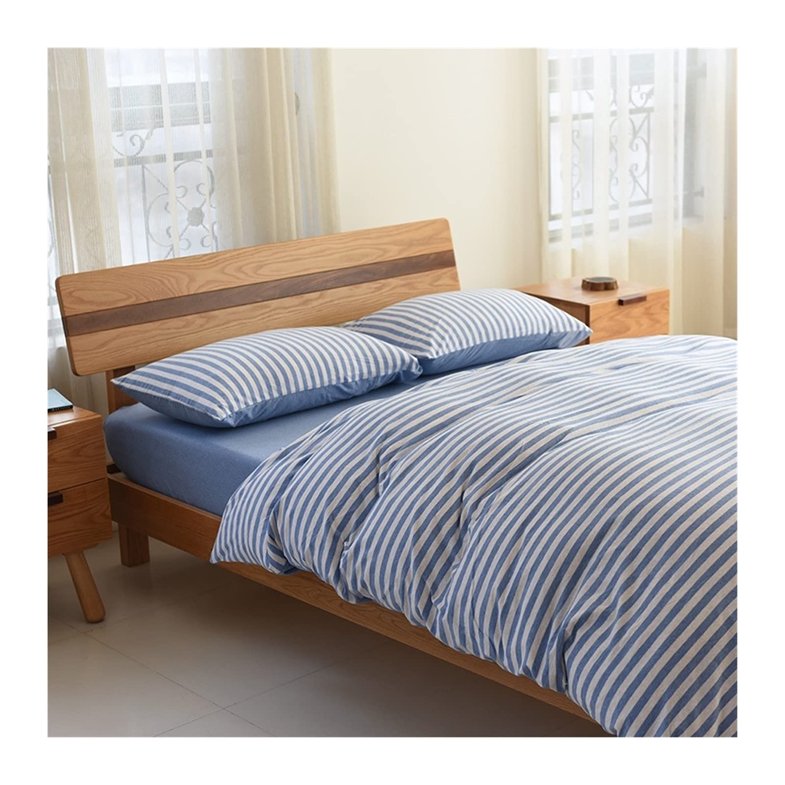 Premium MZP Jersey Knit Duvet Cover Set - 100% Cotton T-Shirt Material, Ultra Soft & Comfortable - Twin/Full/Queen/King Size Bedding with Zipper Closure & Corner Ties (3/4 Piece Set) - Perfect for Cozy Bedrooms, Guest Rooms & Dorm Comfort