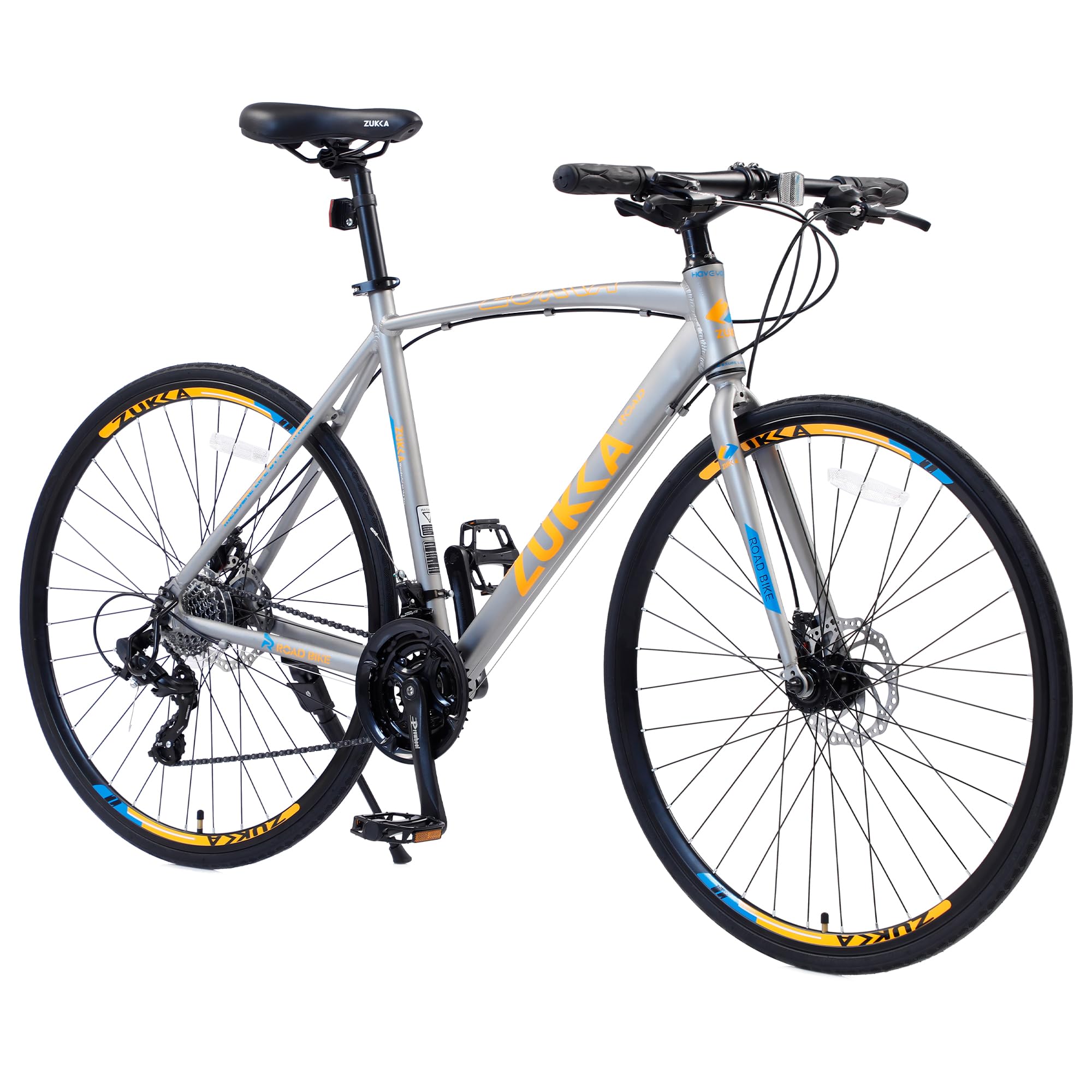 24-Speed Hybrid Bicycle with Disc Brakes - 700C Road Bike for Men & Women - Perfect for City Commuting, Fitness Riding & Urban Adventures