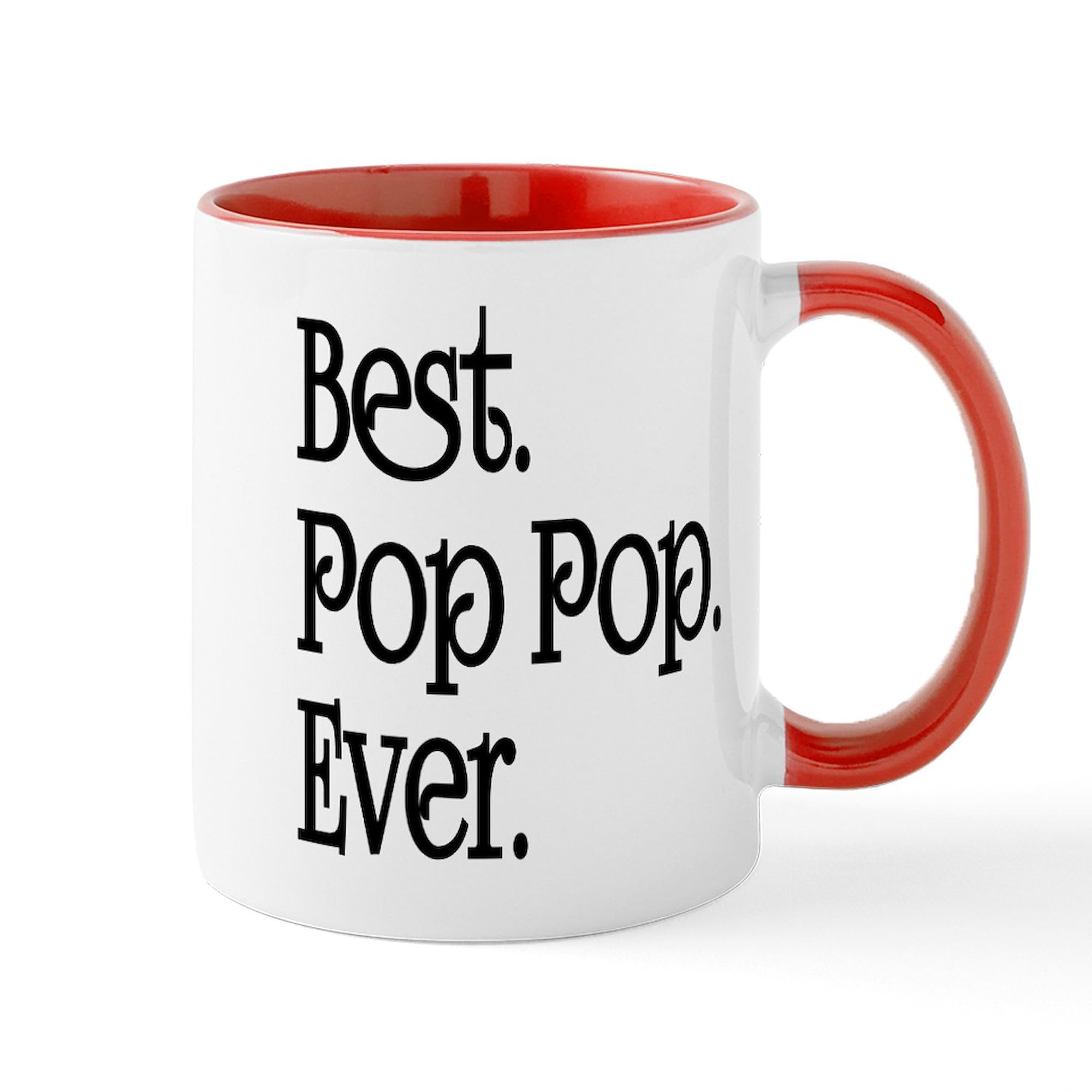 Best Pop Pop Ever 11 oz (325 ml) Ceramic Coffee Mug - Funny Novelty Gift for Dad, Grandpa & Pop Culture Fans - Perfect for Home, Office & Coffee Lovers