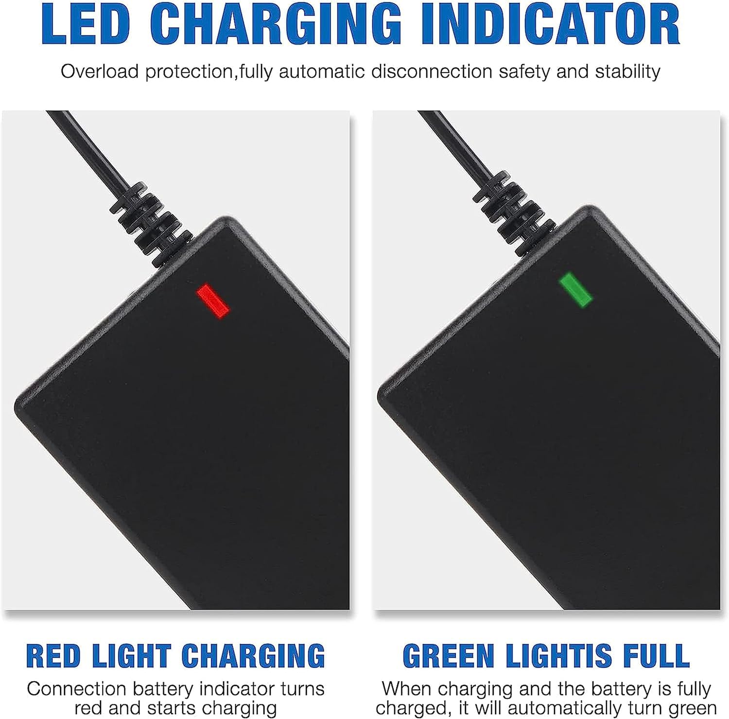 42V 2A Lithium Battery Scooter Charger with 5 Adapter Plugs - Compatible with 36V Electric Scooters, E-Bikes & Hoverboards - Fast Charging Power Supply for Commuting & Outdoor Adventures