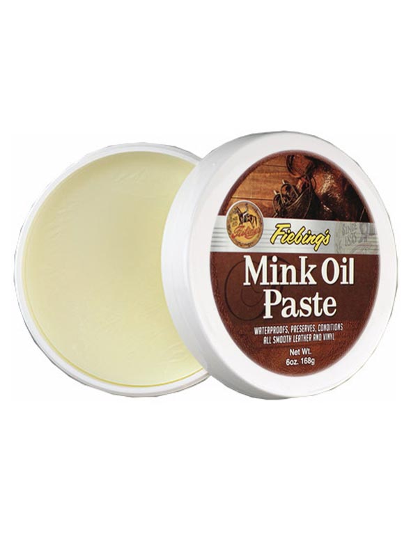 Fiebing's 03040 Mink Oil Paste 6oz - Leather Conditioner & Waterproofer for Boots, Shoes & Bags | Restores & Protects Leather | Ideal for Hiking, Work & Outdoor Gear