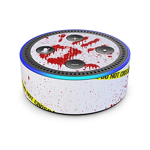 Amazon Echo Dot 2nd Gen Skin Sticker Decal Wrap - Crime Scene Design | Protective Vinyl Cover for Smart Speaker - Perfect for Halloween, Themed Parties & Home Decor