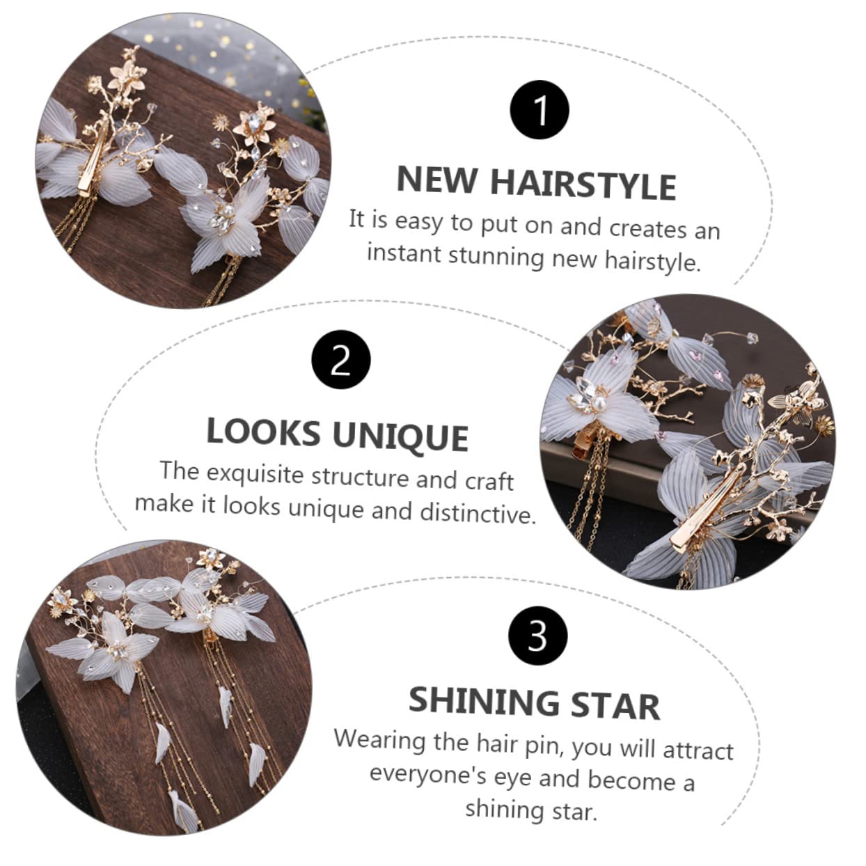 Ancient Chinese Style Hairpin Set - 2pcs Elegant Hair Clips for Women, Girls & Brides | Perfect for Parties, Weddings & Special Occasions | FOMIYES Hair Accessories