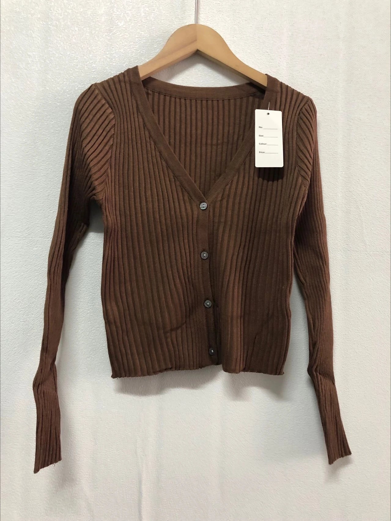 Patchwork Long Sleeve Button-Up Knit Sweater for Women - Cozy Fall & Winter Fashion - Perfect for Casual Outings and Office Wear