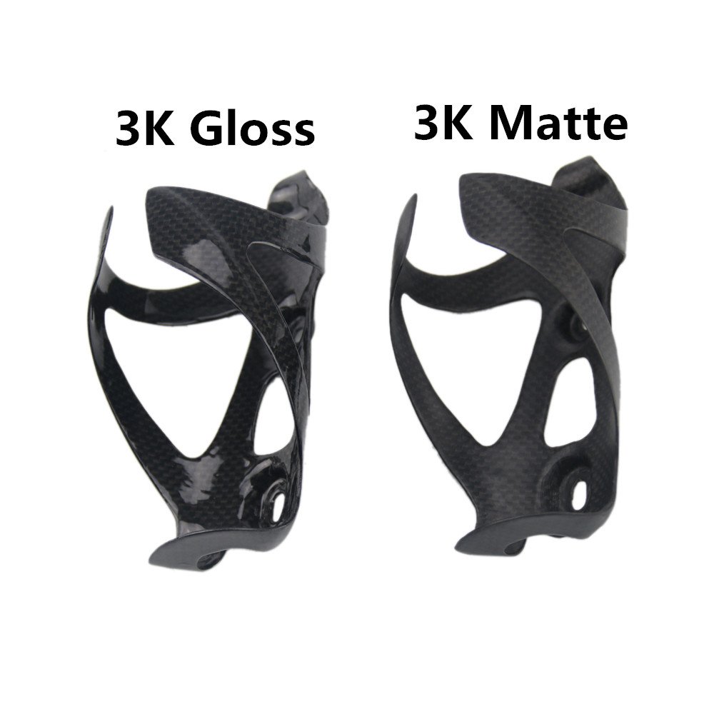 RXL SL Full Carbon Fiber Water Bottle Cage - Ultra Lightweight 20g 3K Gloss MTB/Road Bike Water Bottle Holder (Black/White) | Perfect for Cycling, Mountain Biking & Racing | US Stock