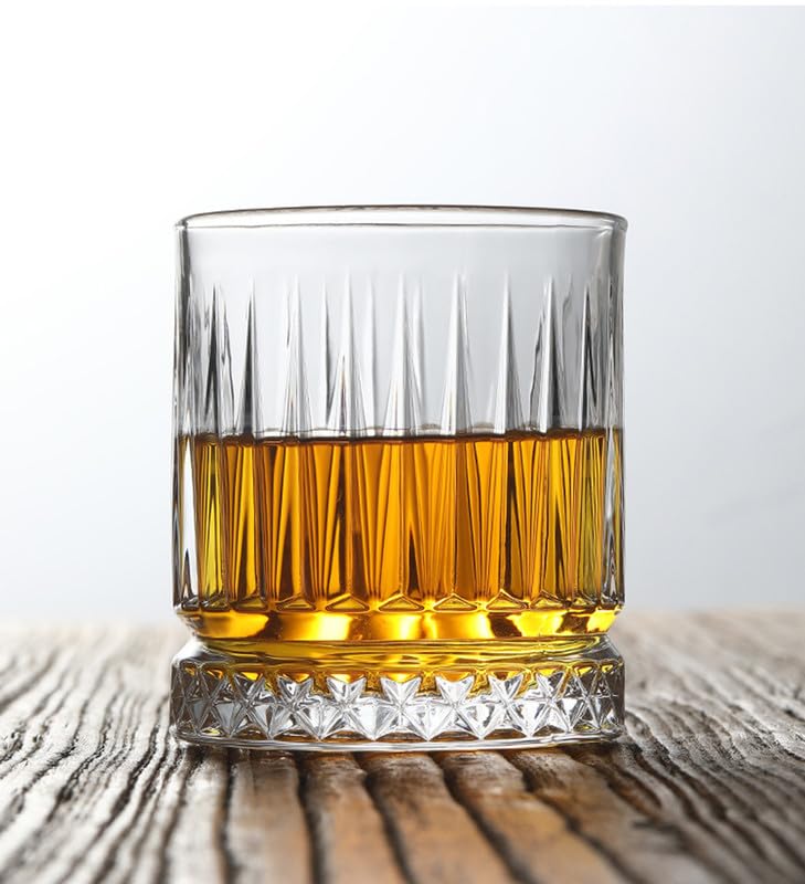 Premium MosQuick® Whisky Glasses Set of 6 - 355ml Crystal Old Fashioned Rocks Glasses - Scotch, Bourbon, Cocktail & Liquor Tumblers - Elegant Barware Gift for Men & Women - Perfect for Home Bars, Parties & Special Occasions