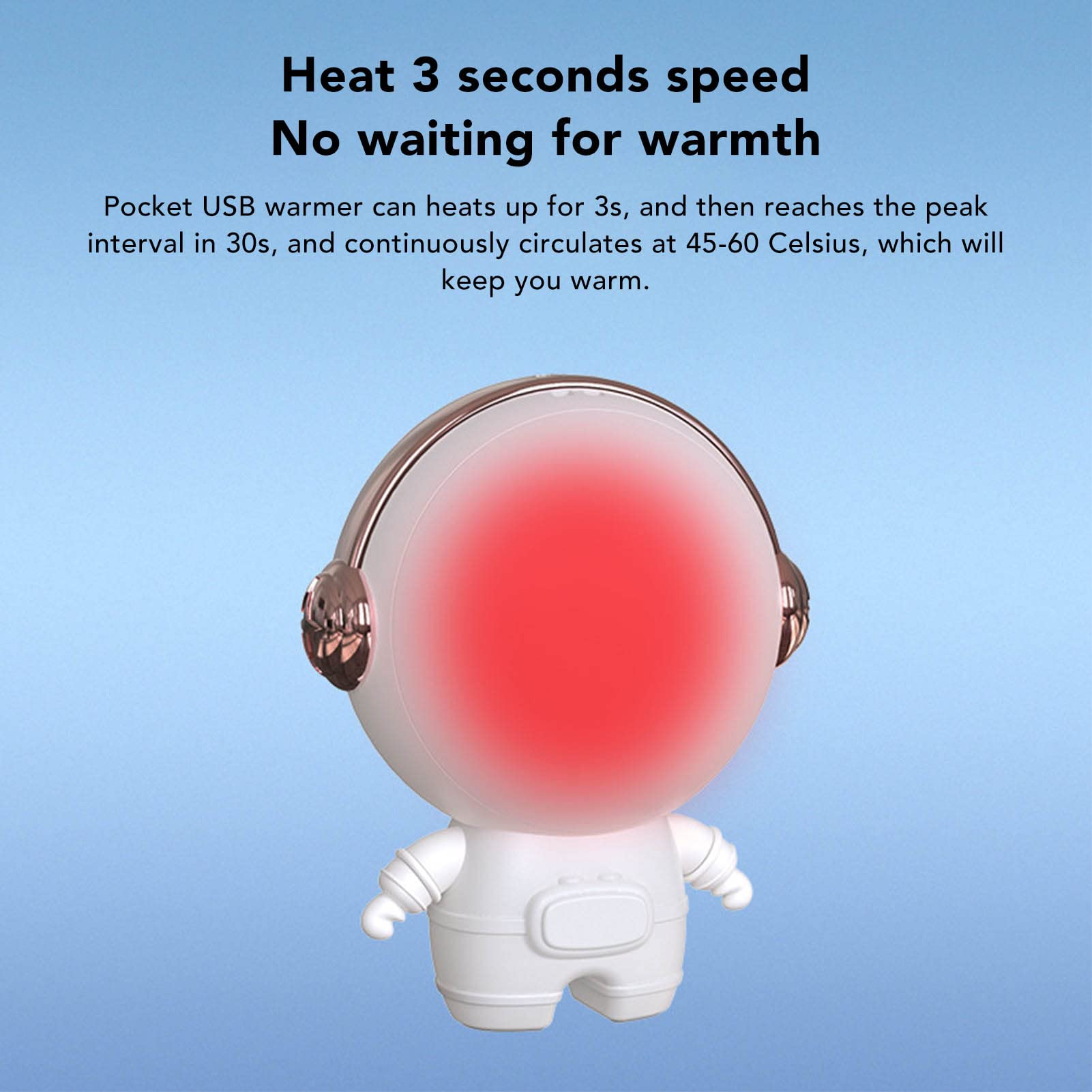 Fast Heating USB Rechargeable Portable Electric Heater - Winter Warmth for Office, Home & Travel (White) - Stay Cozy Anywhere