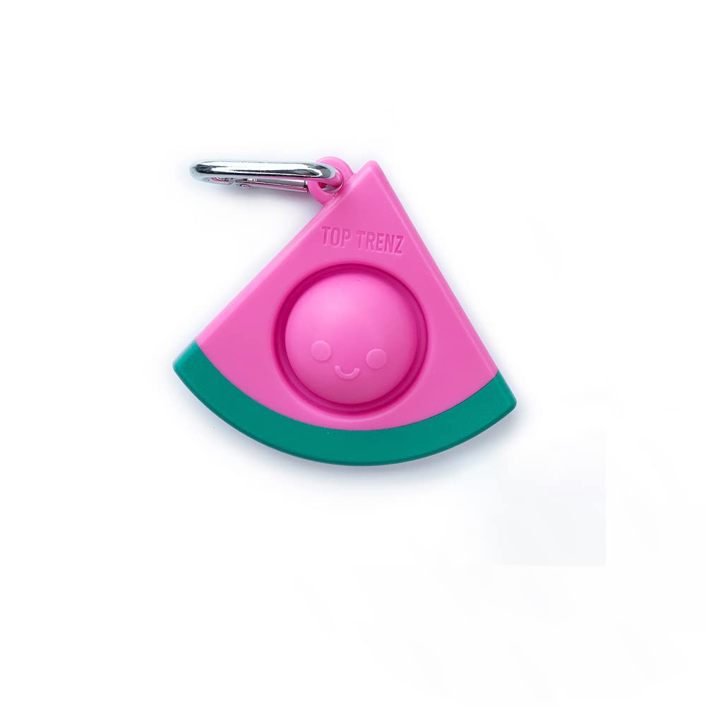 Top Trenz OMG Pop Fidgety Mega Pop Keychain - Watermelon Shaped Stress Relief Toy (1 Pack) - Perfect for Anxiety Relief, Office Desk Toy & Sensory Play for Kids & Adults
