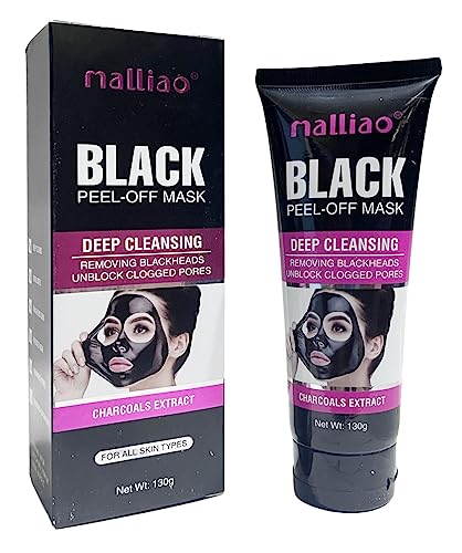 Premium Charcoal Black Peel Off Face Mask for Deep Cleansing & Pore Minimizing - Detoxifying & Exfoliating Skincare for Oily & Acne-Prone Skin - Perfect for Spa Nights & Self-Care Routines