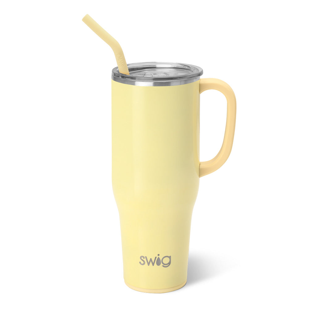 40oz Shimmer Buttercup Mega Mug - Large Insulated Tumbler for Coffee, Tea & Cold Drinks - Perfect for Home, Office & Travel Use