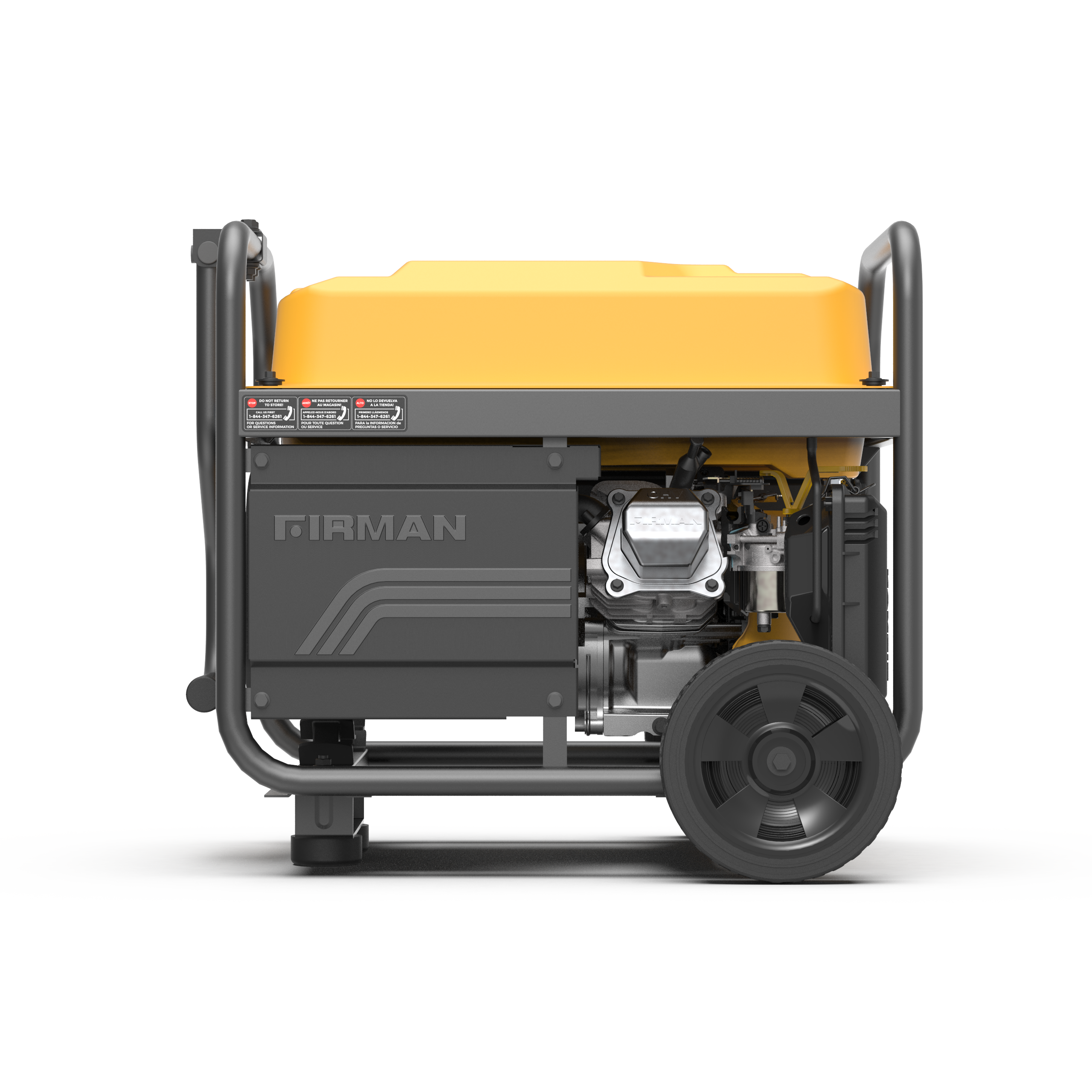 Refurbished 4450W Portable Gas Generator with Recoil Start & CO Alert - 120V Power for Camping, Emergencies & Outdoor Events