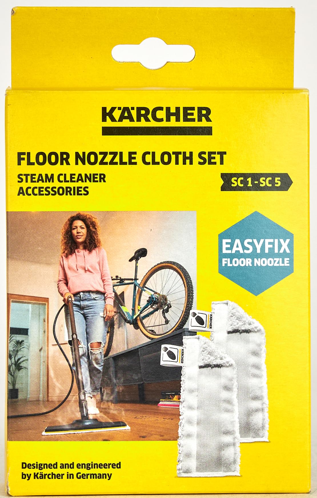 Kärcher SC3 Steam Cleaner Floor Pads - 2 Pack Microfiber Pads for Karcher Steam Mops & Power Steamers - Perfect for Hardwood, Tile & Laminate Floors - Deep Cleaning & Sanitizing