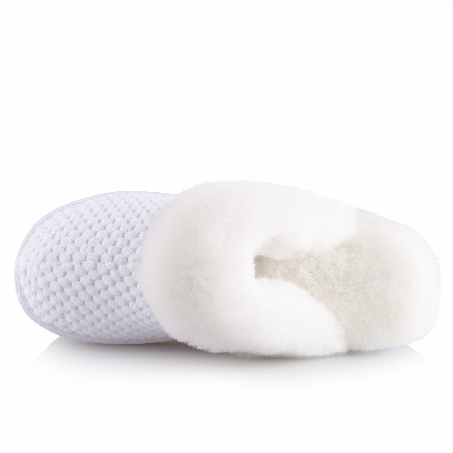 Alexa Women's Cozy Memory Foam House Slippers - Soft Indoor/Outdoor Slides with Non-Slip Sole, Breathable Comfort for Home, Office & Travel (White)