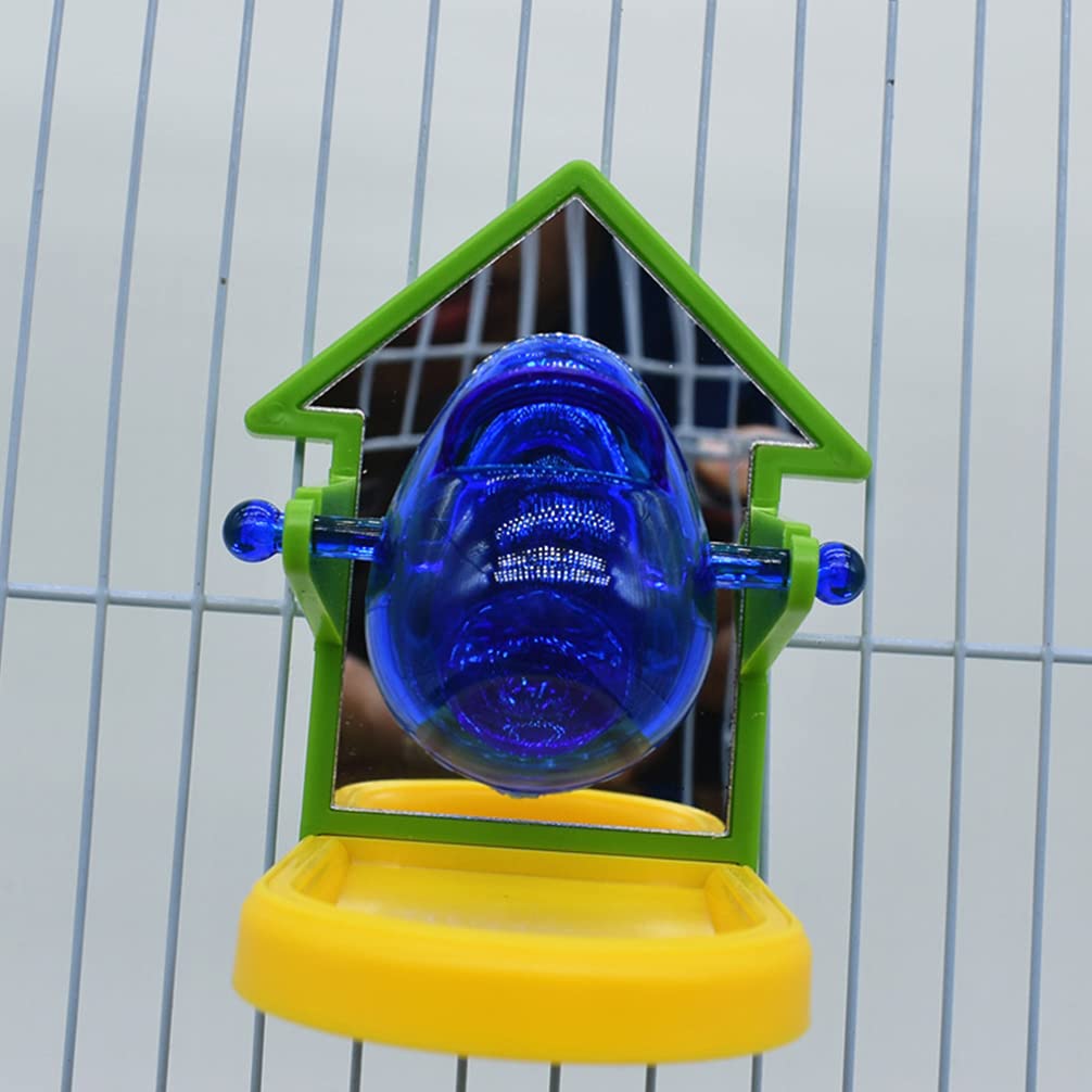 Premium Plastic Parrot Food Feeder & Dispenser - Adjustable Bird Food Bowl for Parakeets, Conures, Cockatiels | Interactive Training Toy for Bird Intelligence | Cage Mountable Feeding Cup (Random Color) - Perfect for Aviary, Home Cage & Training Sessions