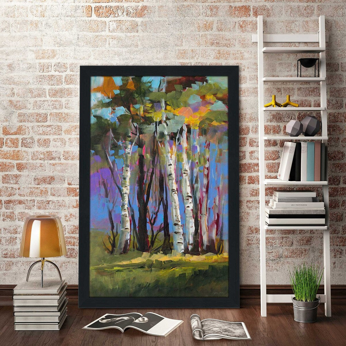 Vertical Birch Trees Acrylic Print - Modern Nature Wall Art for Living Room, Bedroom & Office Decor