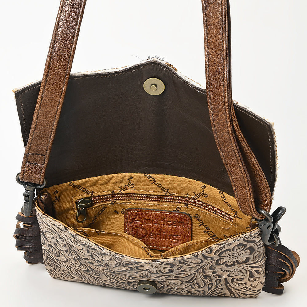 American Darling ADBG1434 Genuine Leather Crossbody Purse for Women - Western Style Handbag for Everyday Use, Travel & Date Nights