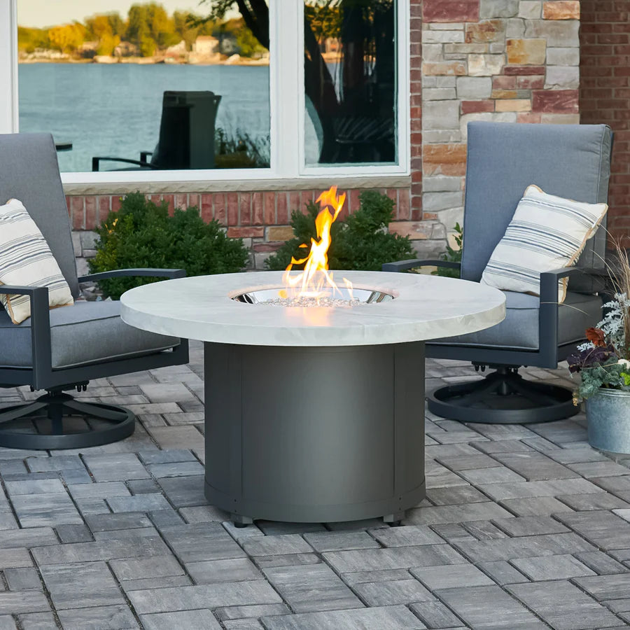 Outdoor Greatroom Company Beacon Fire Table - Propane Fire Pit Table for Patio, Deck, Backyard with Lava Rocks - Perfect for Outdoor Gatherings & Relaxation
