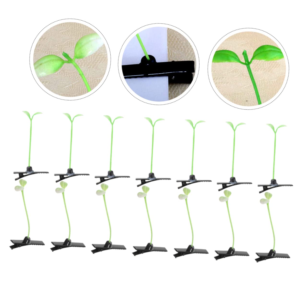 50pcs Bean Sprout Hair Clips for Girls & Boys - Cute Hair Accessories for Kids 8-12 - School & Party Use