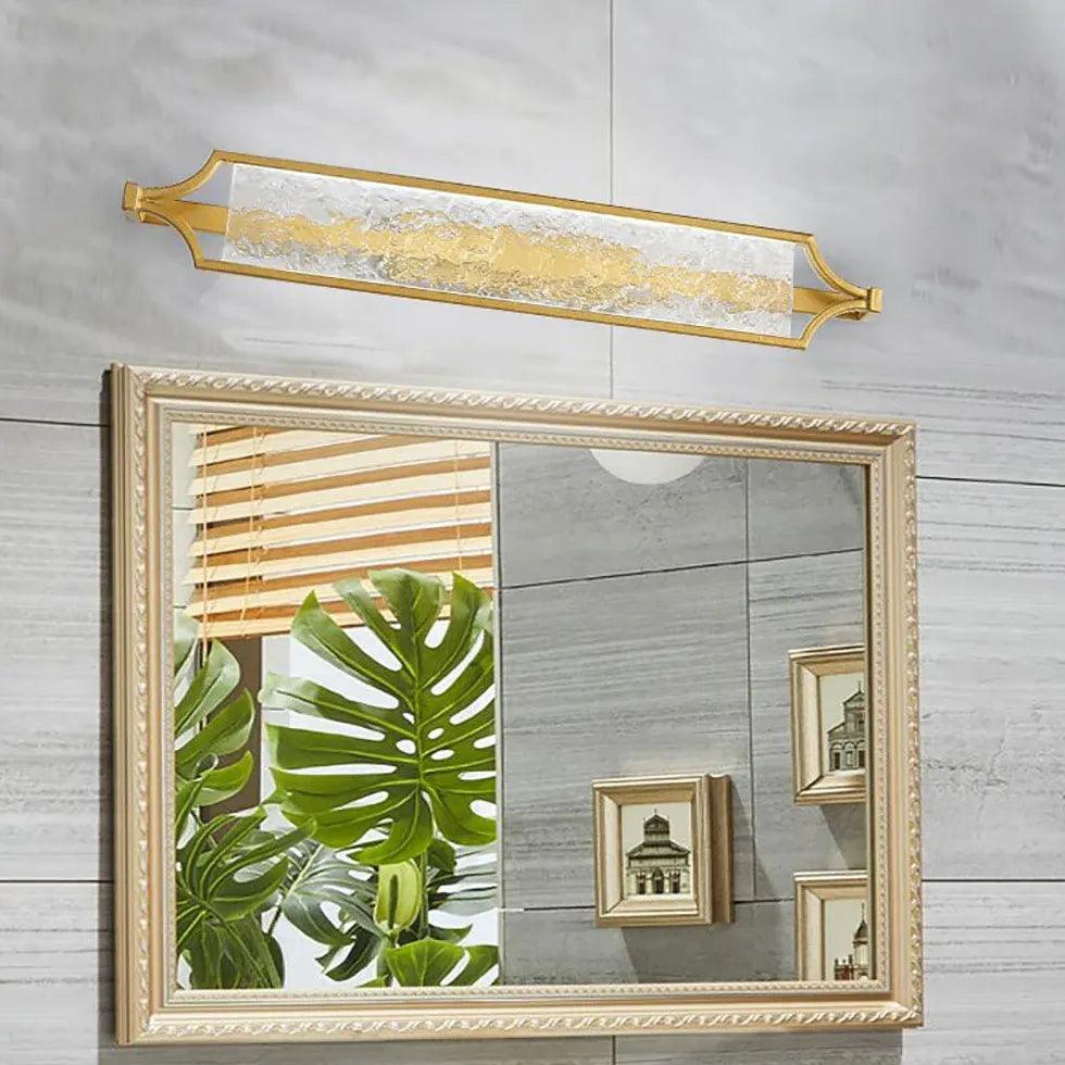 Water Grain LED Gold Bathroom Wall Lights - Modern Vanity Sconce Lighting for Bathroom, Powder Room & Dressing Area - Perfect for Ambient Lighting & Makeup Application