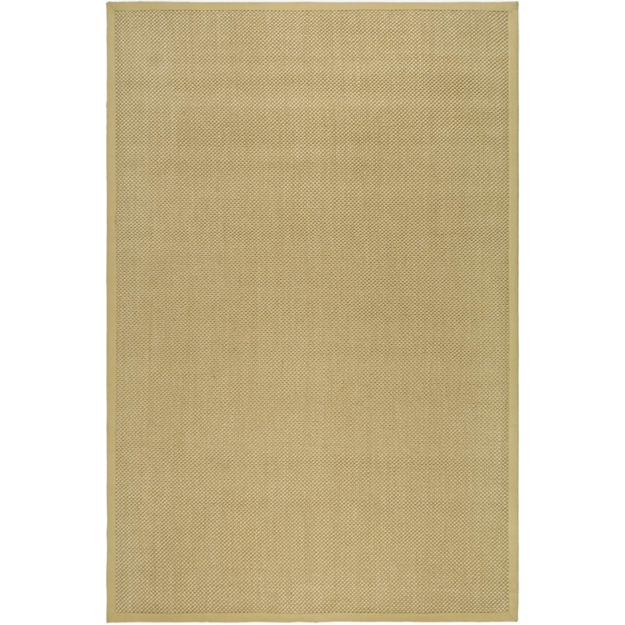 SAFAVIEH Natural Fiber Collection 8' Square Maize/Wheat NF443A Border Sisal Area Rug - Perfect for Living Room, Bedroom & Home Decor