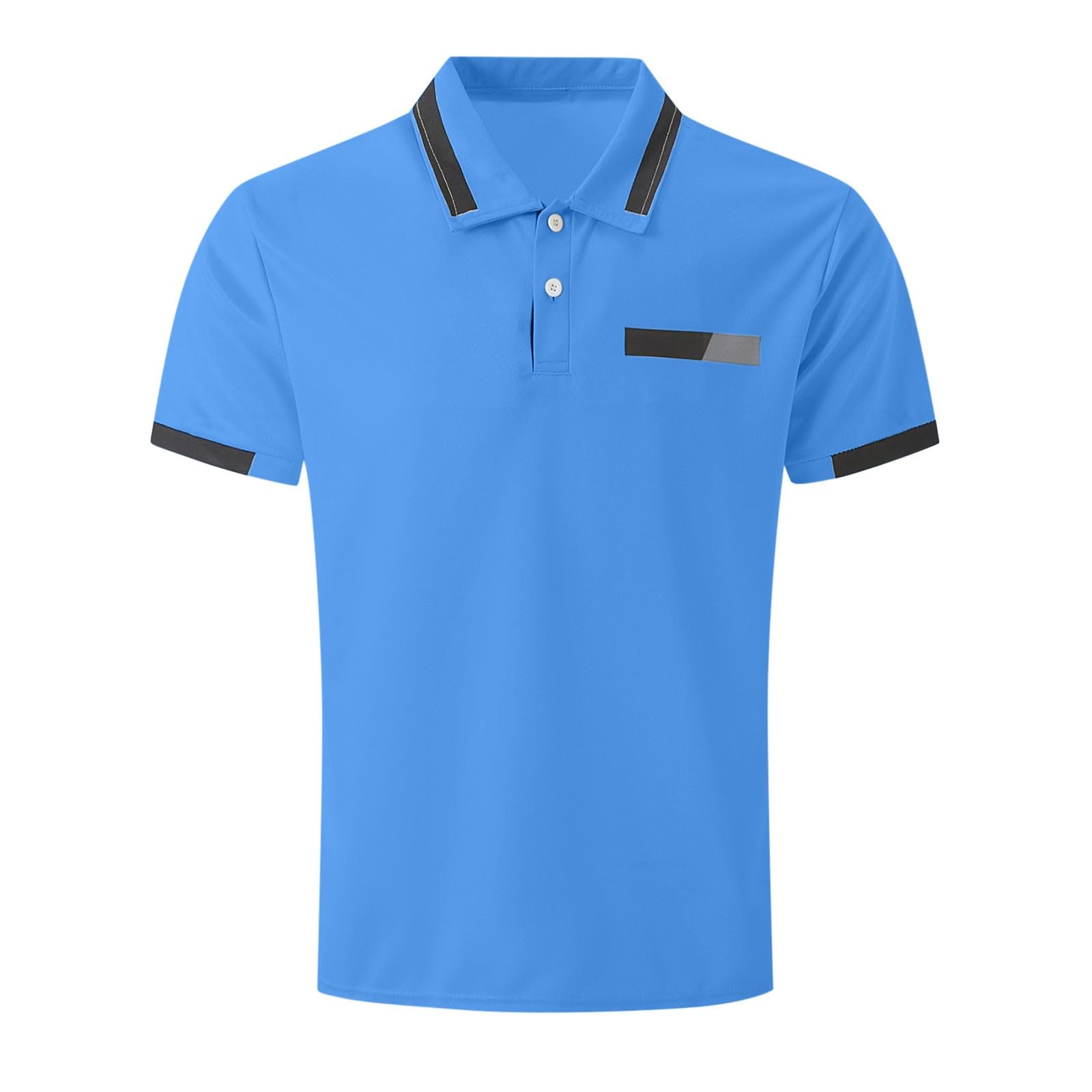 Men's Cotton Blend Polo Shirts - Short Sleeve Casual Button-Down Tops for Summer, Golf & Work | Breathable Comfort for Office, Outdoor & Sports Activities