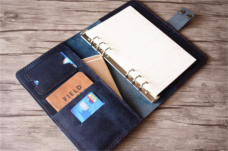 Handmade Blue Leather Notebook - Premium Vegan Leather Journal for Writing, Sketching & Note Taking - Perfect Gift for Writers, Artists & Students