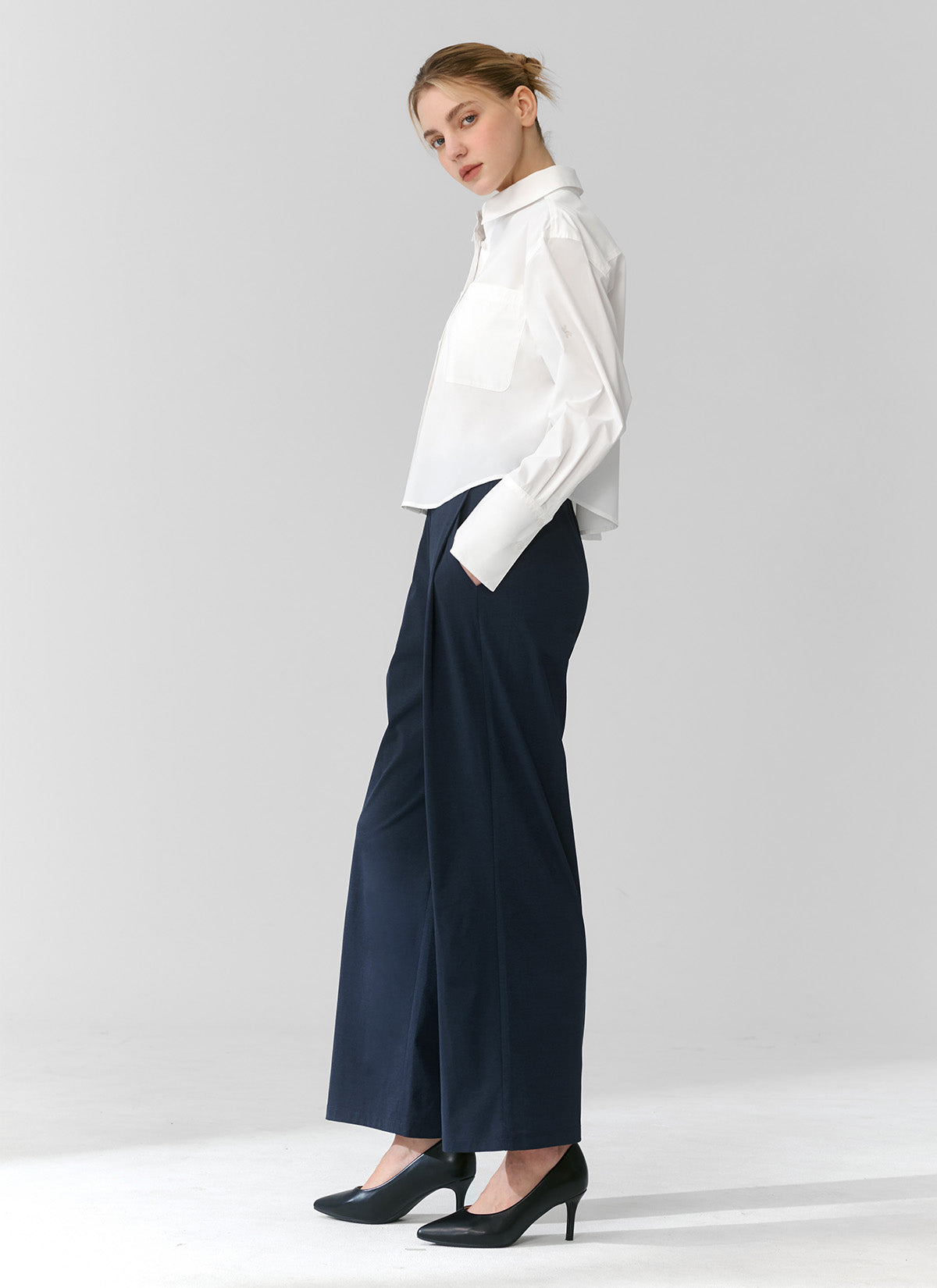 Ecodex All Banding Semi Wide Pants - Comfortable Stretch Women's Trousers for Work, Travel & Casual Wear | Plus Size & Petite Friendly