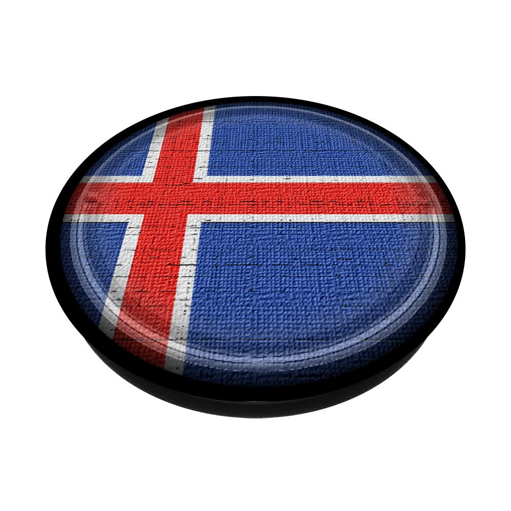 Icelandic Flag PopSockets Phone Grip & Stand - Expandable Phone Holder for iPhone, Samsung & Tablets - Perfect for Travel, Photography & Everyday Use