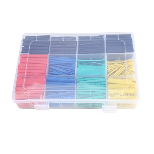 530Pcs 2:1 Ratio Heat Shrink Tubing Kit - Electrical Wire Connectors, Insulation Sleeves for DIY, Automotive & Electronics Repair (Assorted Sizes) - Perfect for Wiring Projects, Cable Management & Circuit Protection