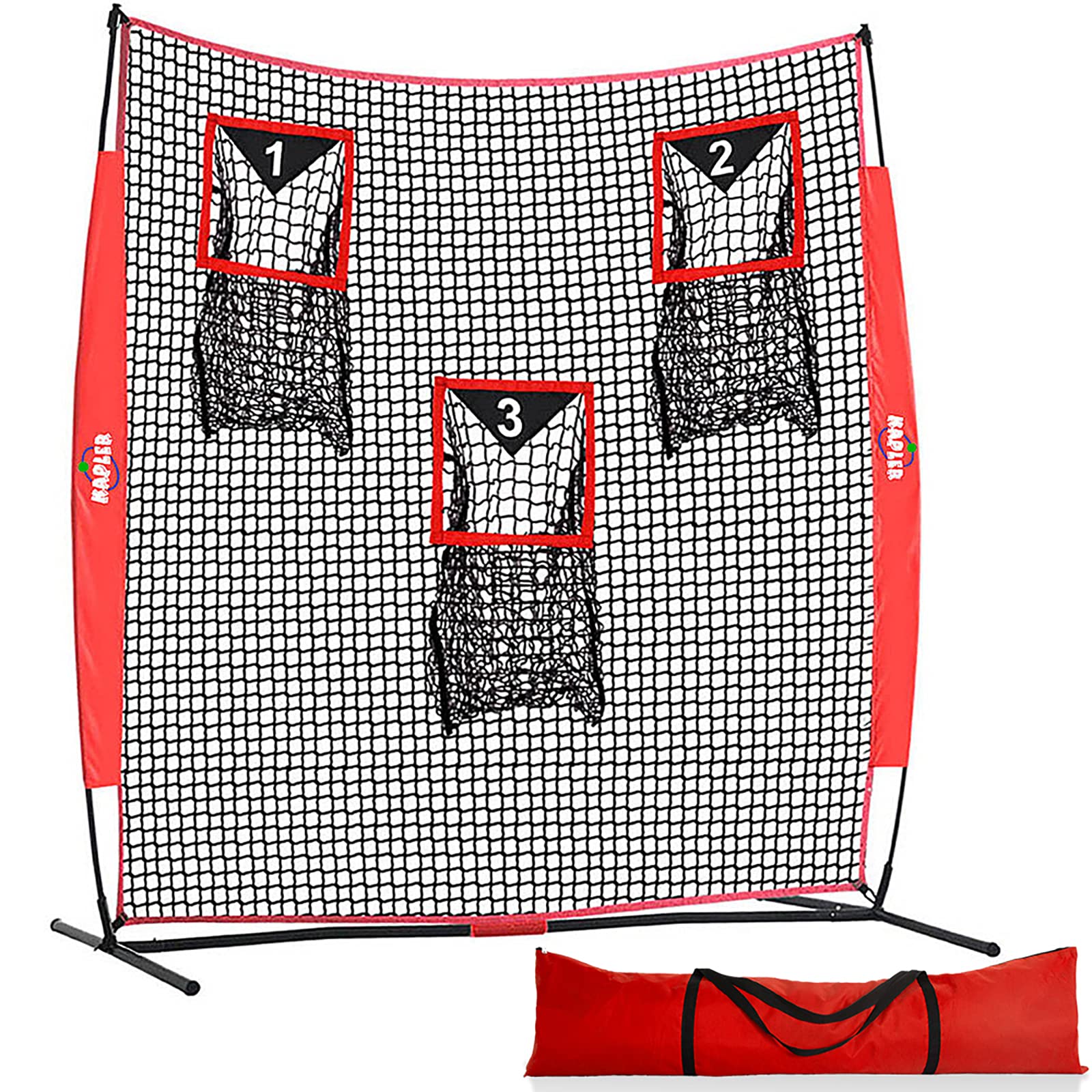 Kapler 8x8 FT Football Training Net with 3 Target Zones - Football Throw & Accuracy Training Net for Outdoor Soccer Practice - Perfect for Backyard Drills, Team Training, and Youth Football Skills Development